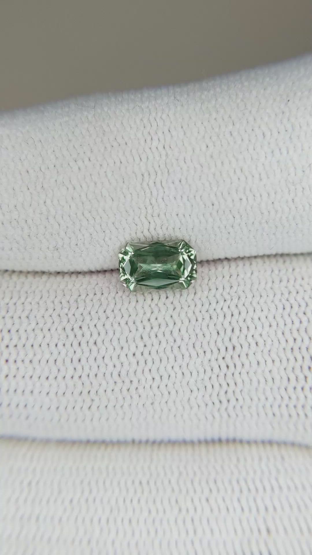 1.15 Ct. Green Sapphire from Montana Size Video