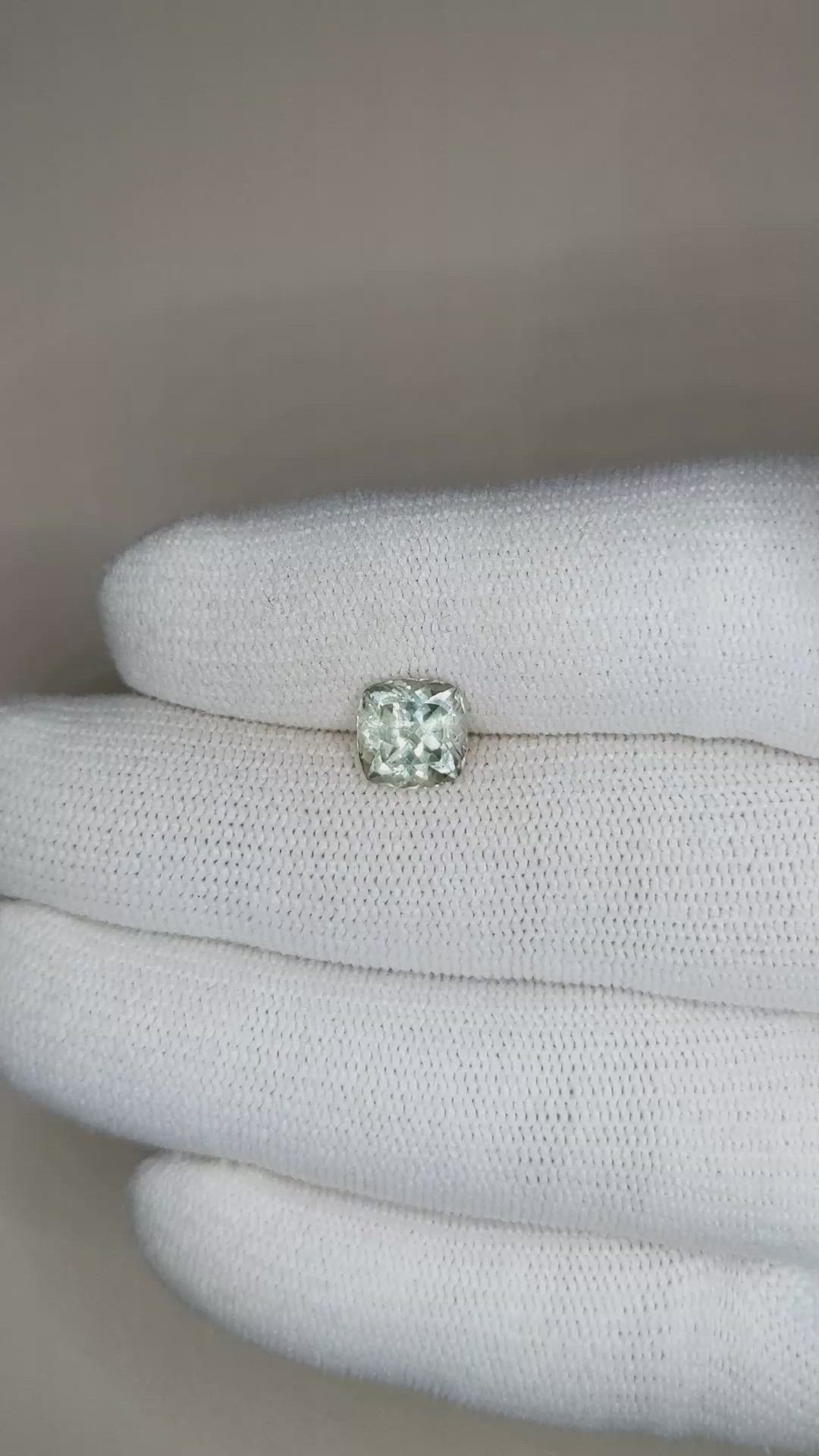 2.34 Ct. Yellowish Green Sapphire from Montana Size Video