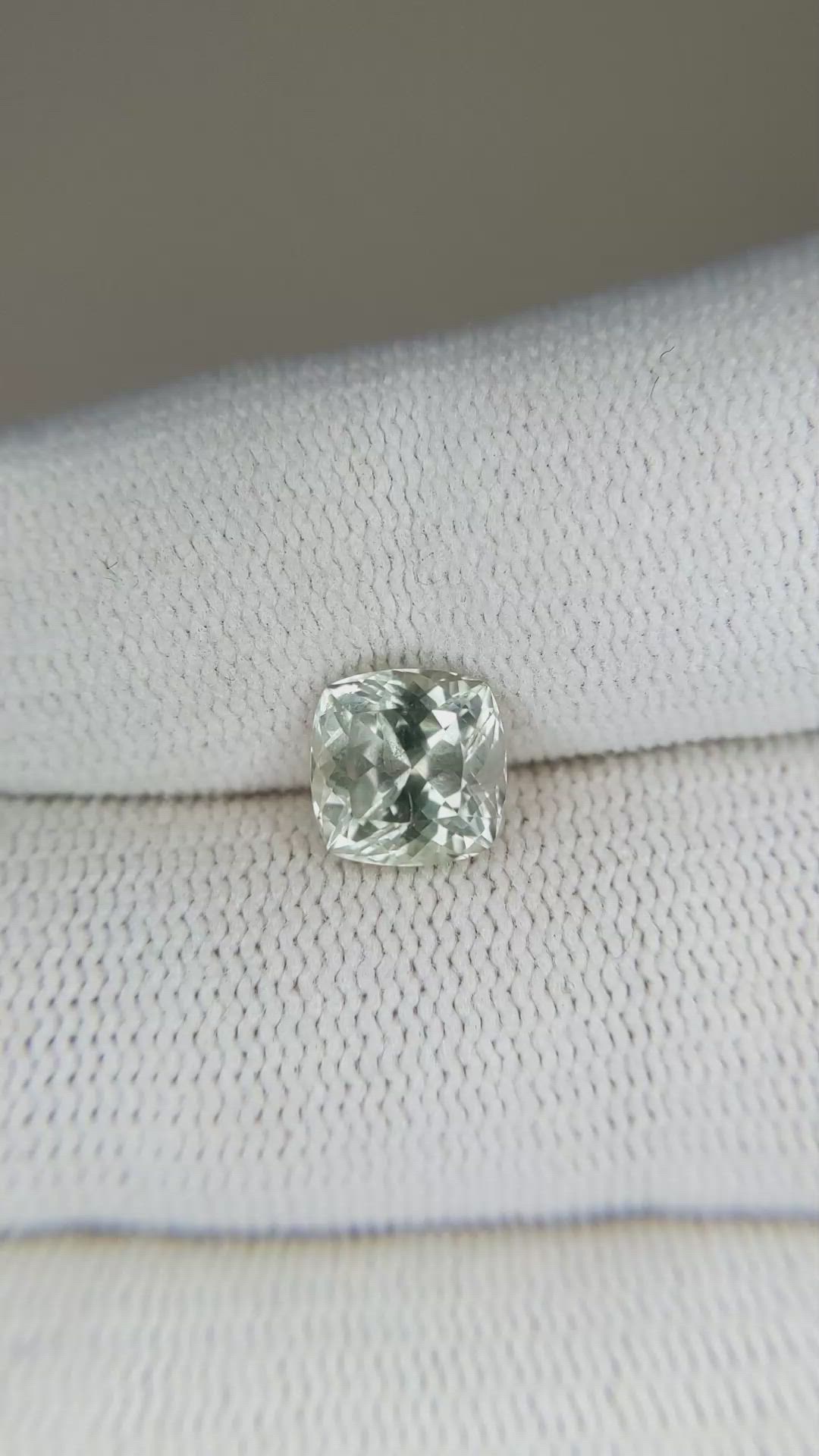 2.34 Ct. Yellowish Green Sapphire from Montana Size Video