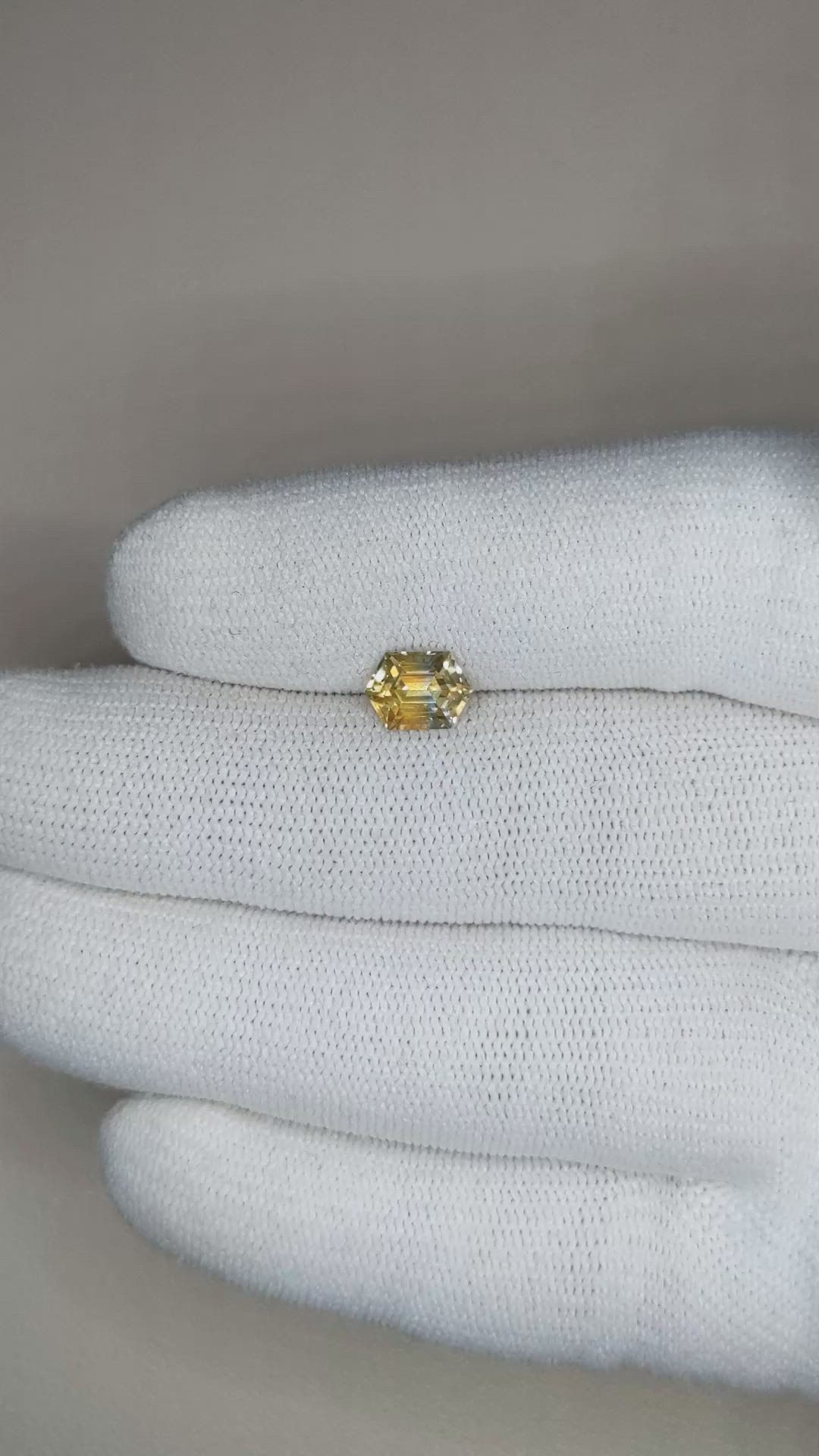 1.45 Ct. Bi Color Sapphire from Montana Size Video