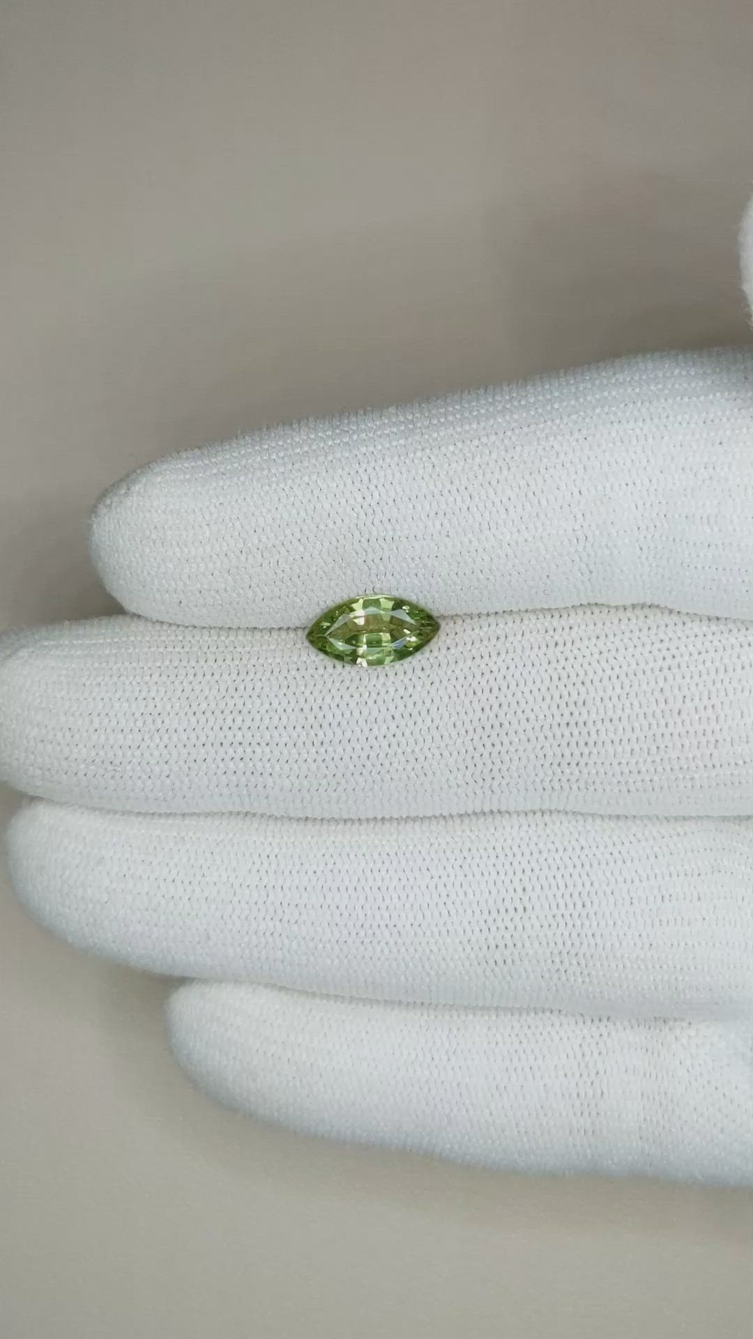 1.64 Ct. Green Sapphire from Ceylon (Sri Lanka) Size Video