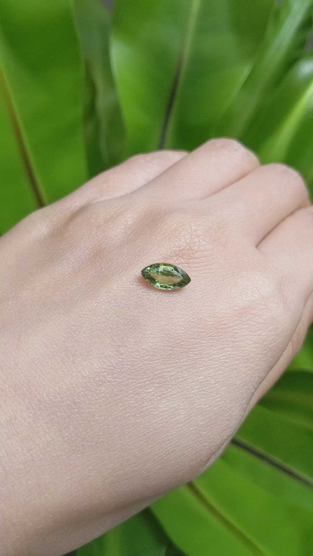 1.64 Ct. Green Sapphire from Ceylon (Sri Lanka) Size Video