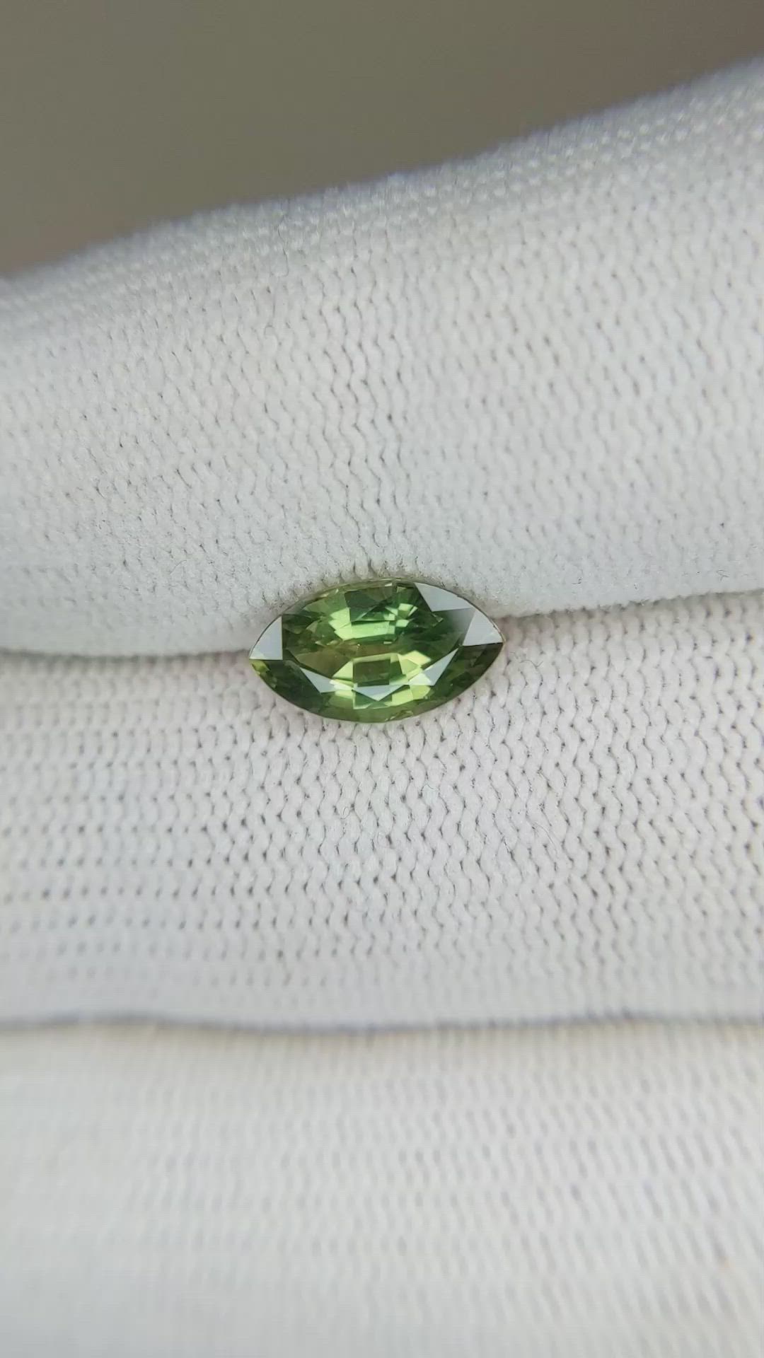 1.66 Ct. Green Sapphire from Ceylon (Sri Lanka) Size Video