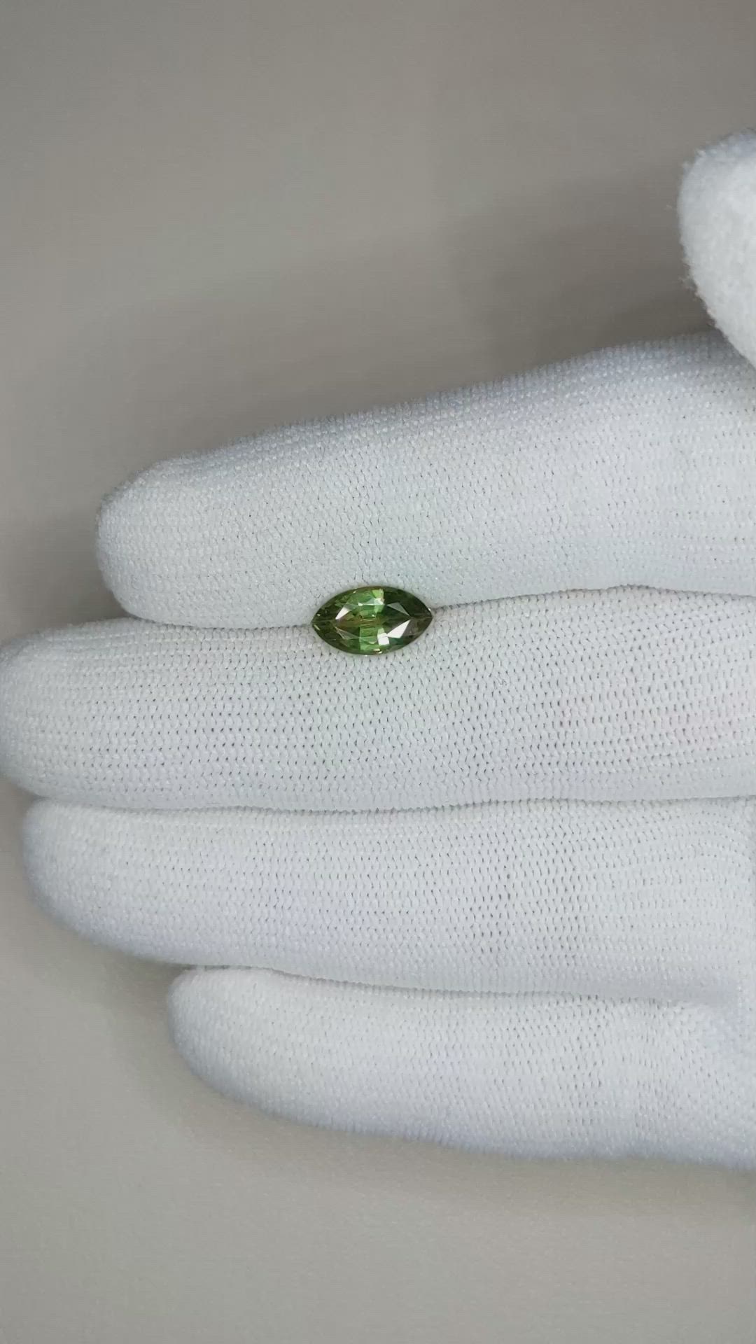 1.66 Ct. Green Sapphire from Ceylon (Sri Lanka) Size Video