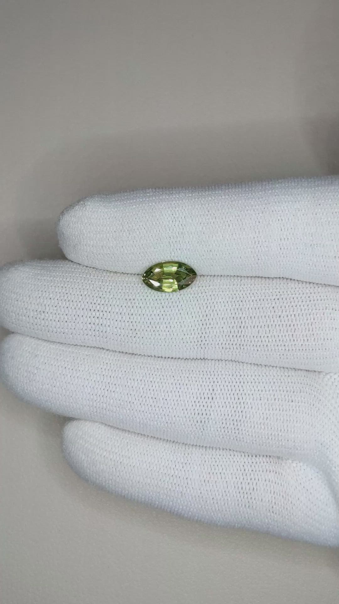 1.69 Ct. Green Sapphire from Ceylon (Sri Lanka) Size Video