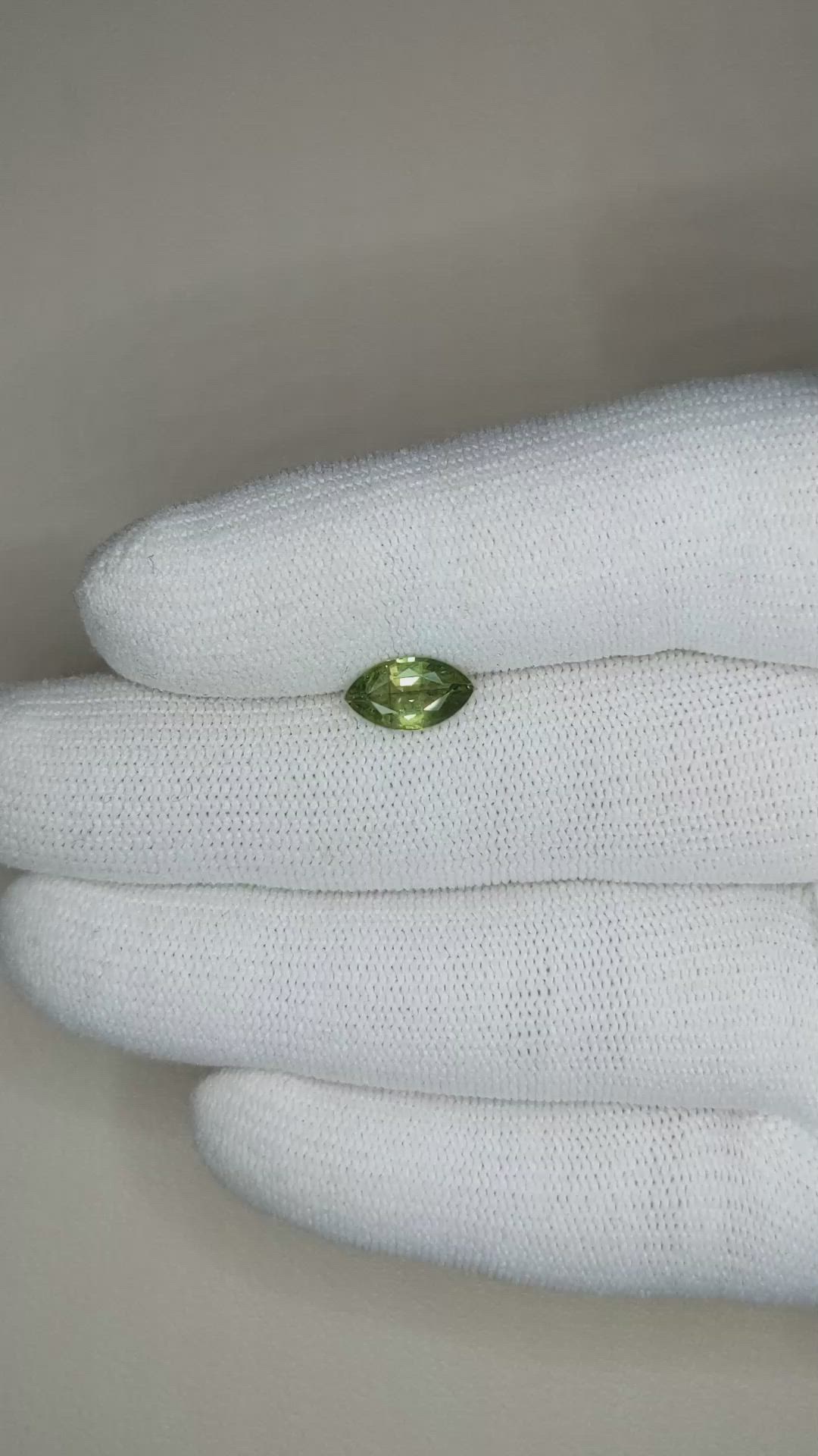 1.43 Ct. Green Sapphire from Ceylon (Sri Lanka) Size Video
