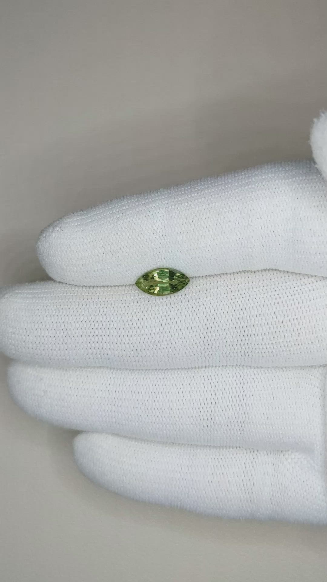 1.42 Ct. Green Sapphire from Ceylon (Sri Lanka) Size Video
