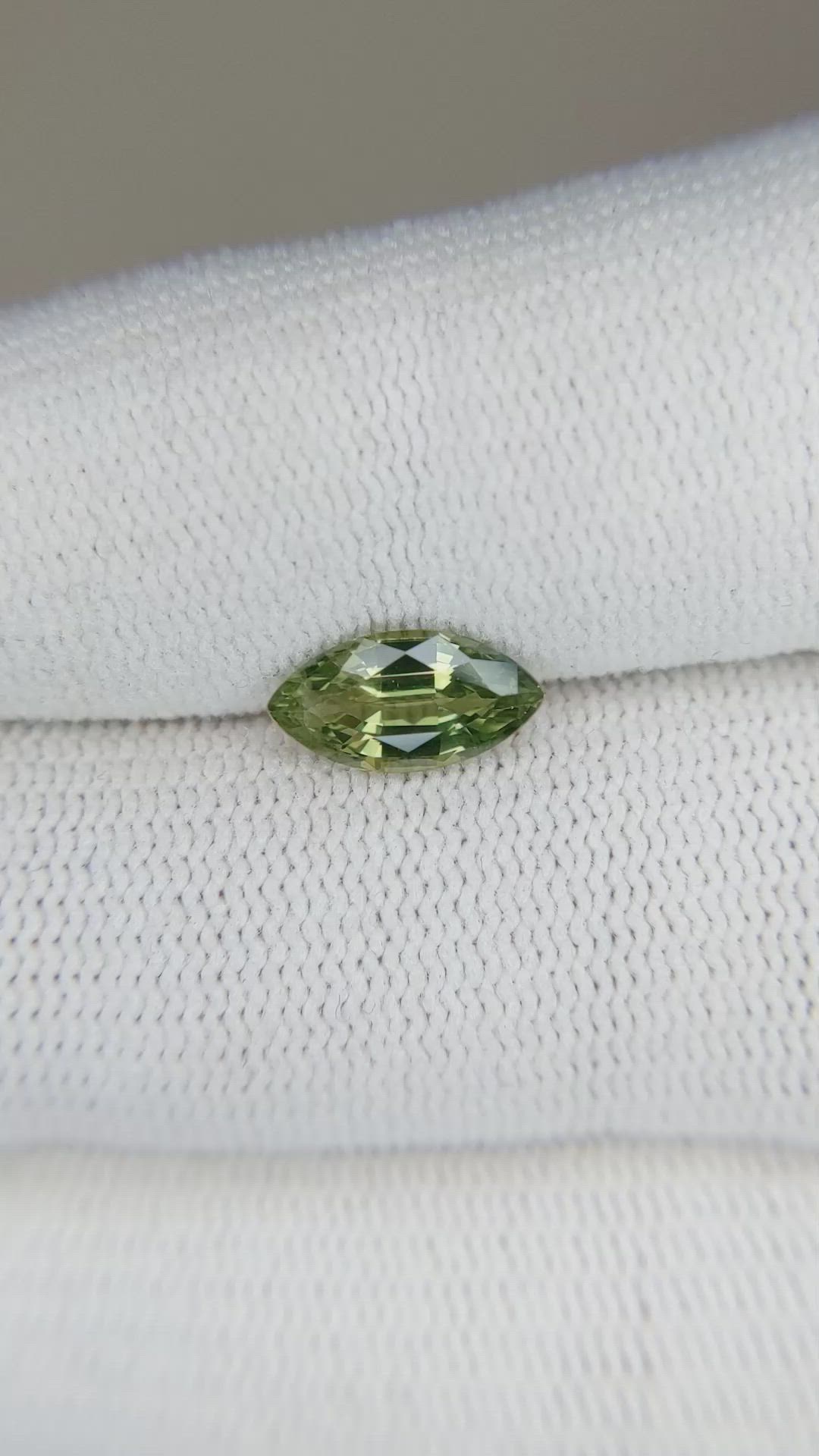 1.42 Ct. Green Sapphire from Ceylon (Sri Lanka) Size Video