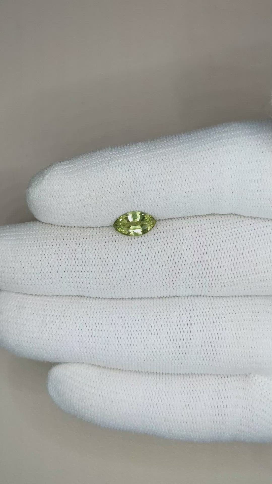 1.04 Ct. Green Sapphire from Ceylon (Sri Lanka) Size Video