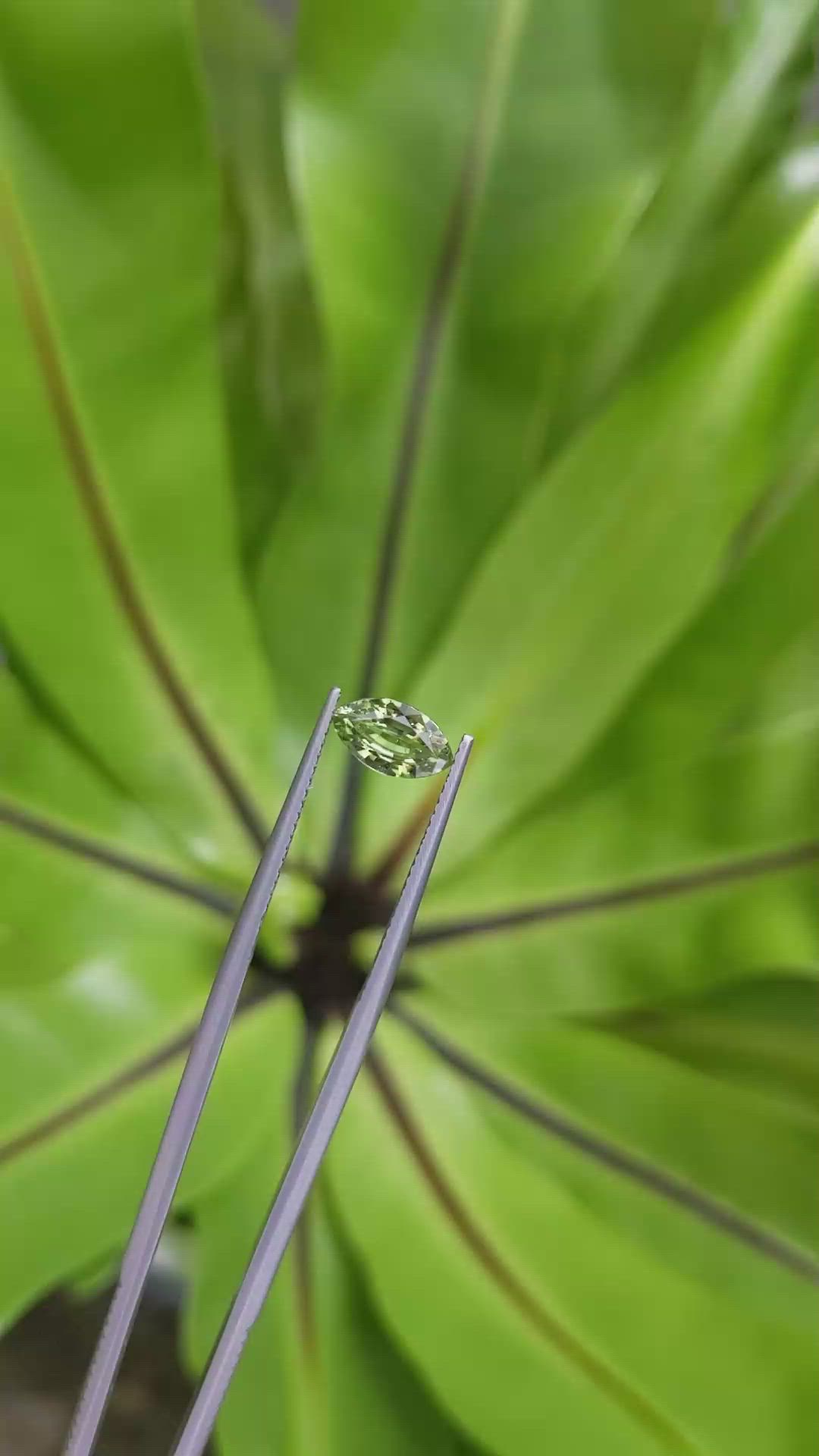 1.04 Ct. Green Sapphire from Ceylon (Sri Lanka) Size Video