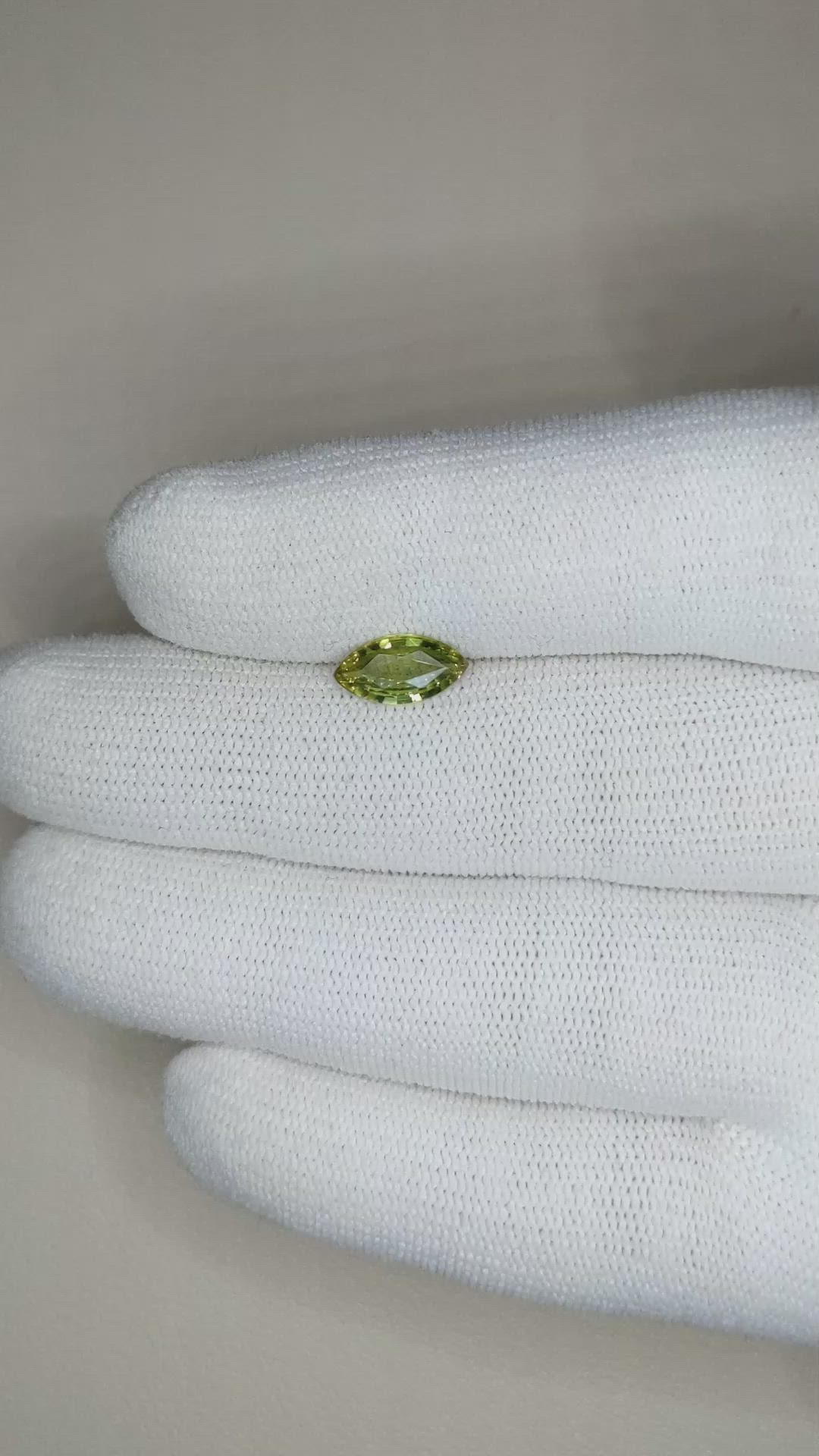 0.97 Ct. Green Sapphire from Ceylon (Sri Lanka) Size Video