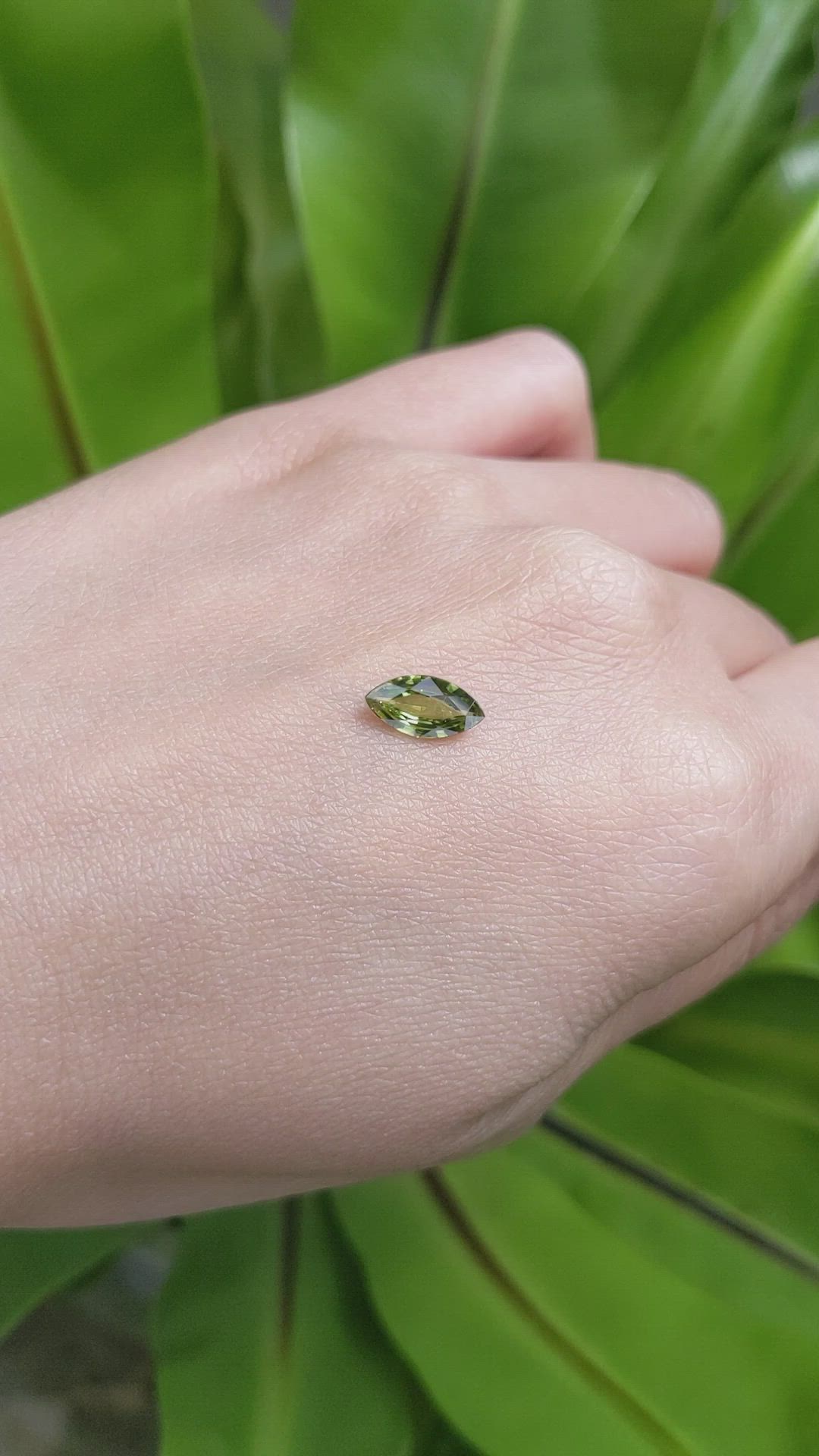 0.97 Ct. Green Sapphire from Ceylon (Sri Lanka) Size Video