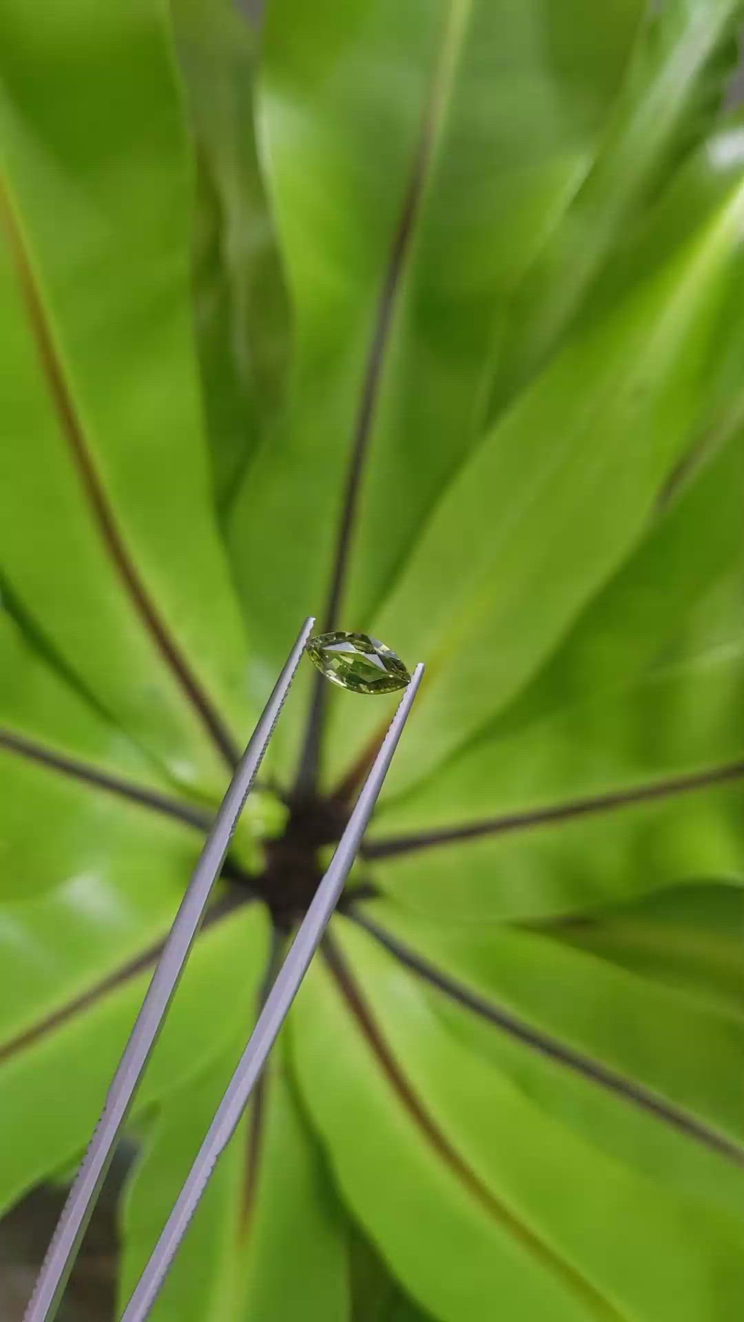 0.97 Ct. Green Sapphire from Ceylon (Sri Lanka) Size Video