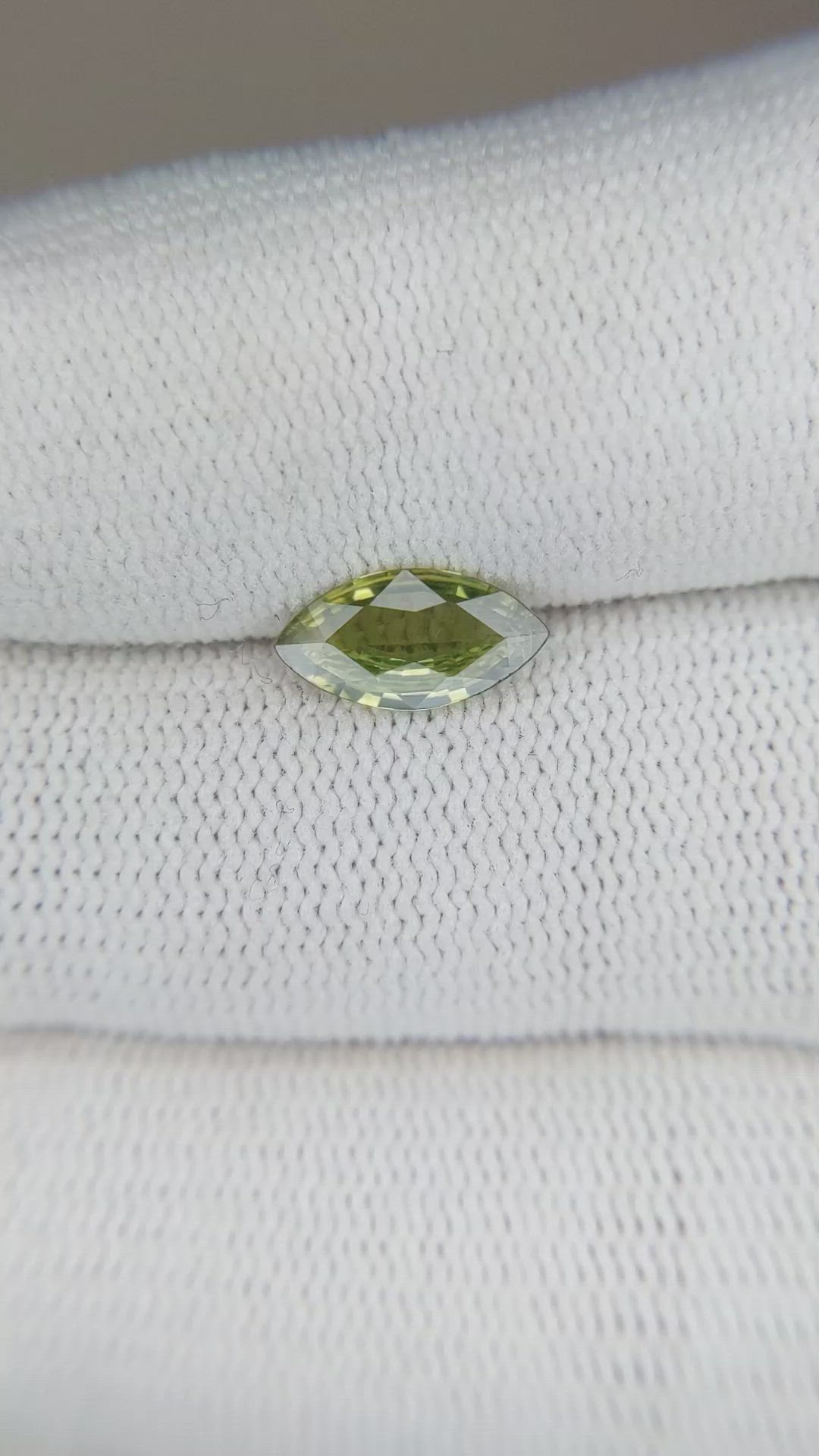 0.97 Ct. Green Sapphire from Ceylon (Sri Lanka) Size Video