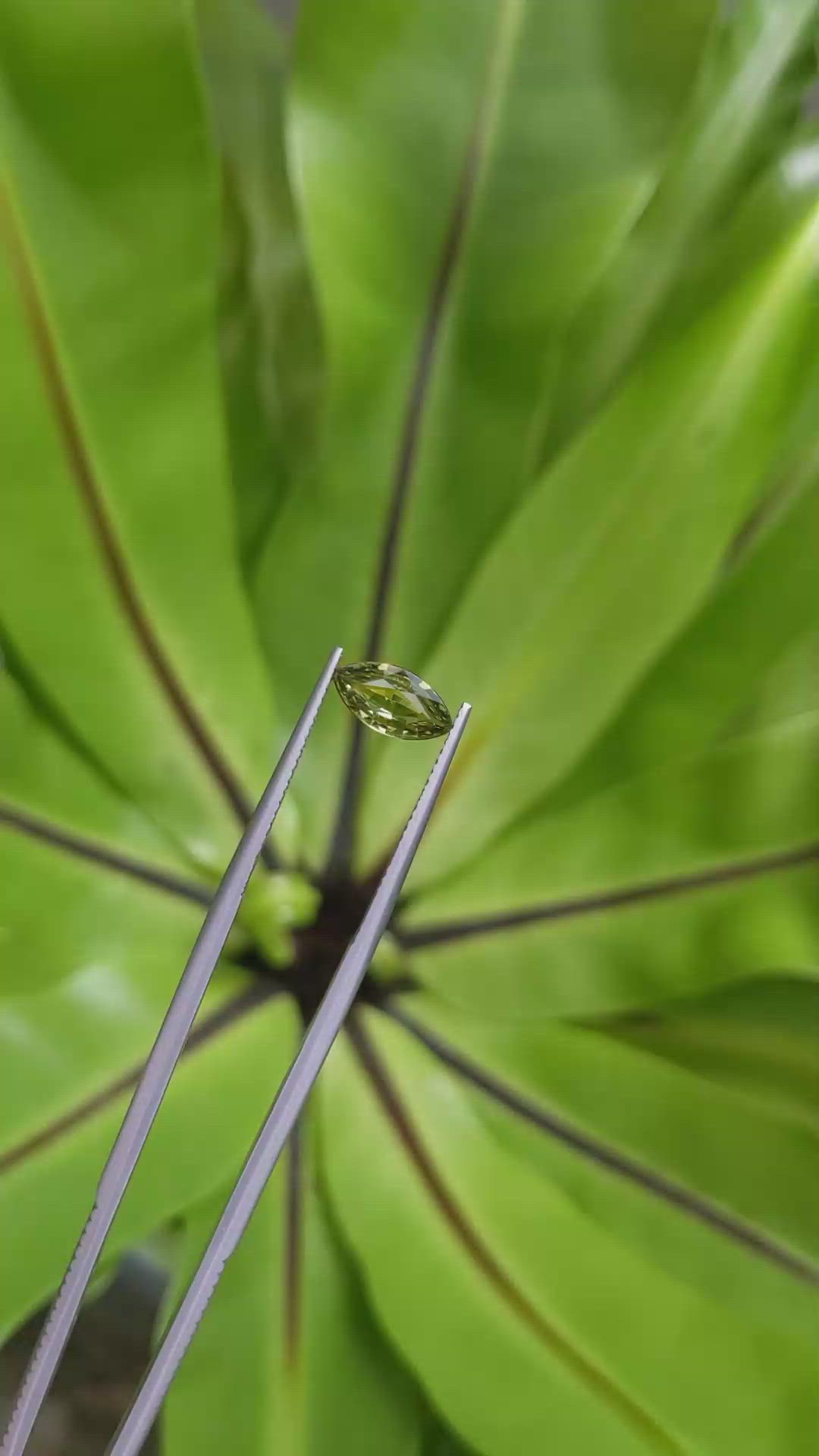 1.07 Ct. Green Sapphire from Ceylon (Sri Lanka) Size Video