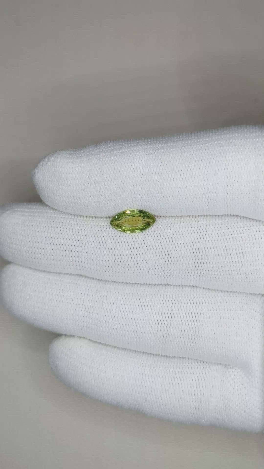 1.07 Ct. Green Sapphire from Ceylon (Sri Lanka) Size Video