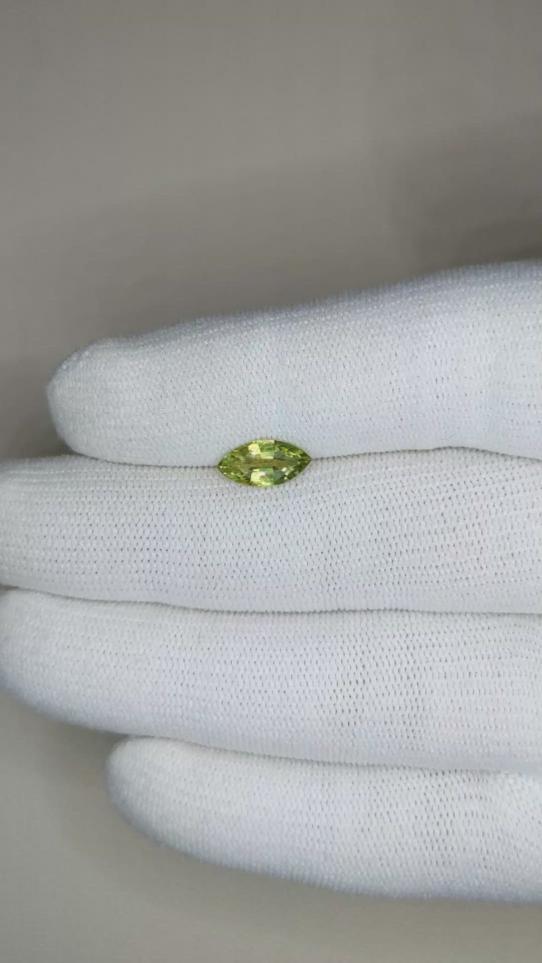 1.16 Ct. Green Sapphire from Ceylon (Sri Lanka) Size Video