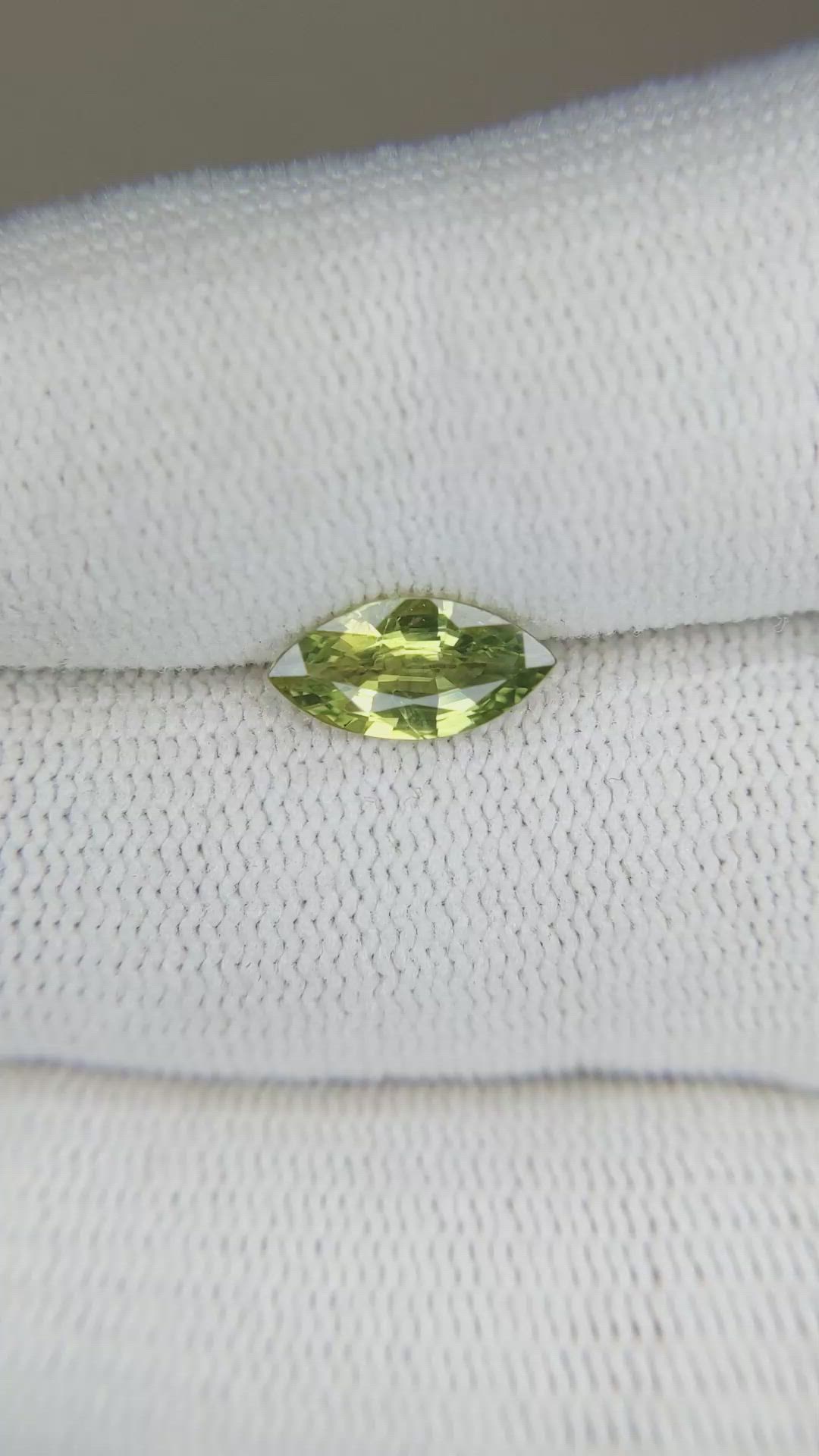 1.16 Ct. Green Sapphire from Ceylon (Sri Lanka) Size Video