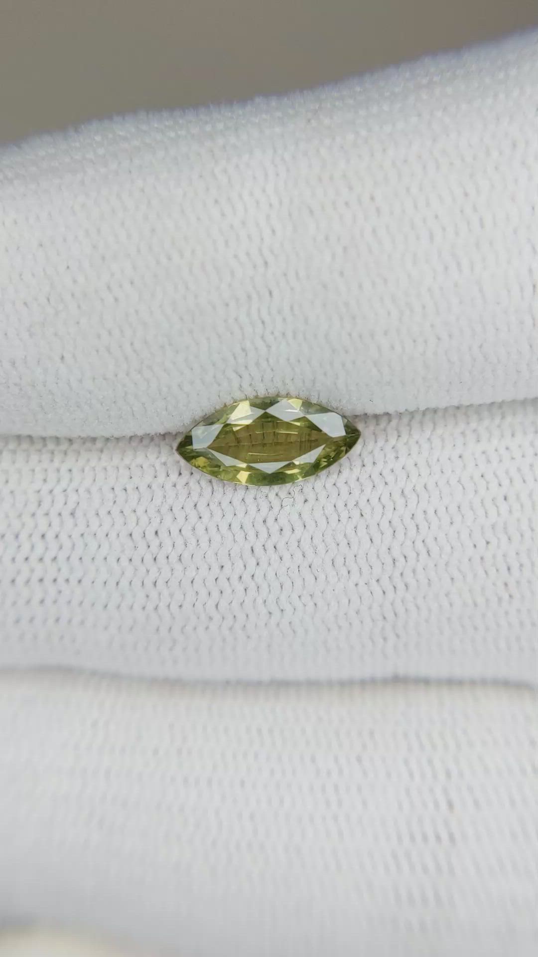 0.88 Ct. Green Sapphire from Ceylon (Sri Lanka) Size Video