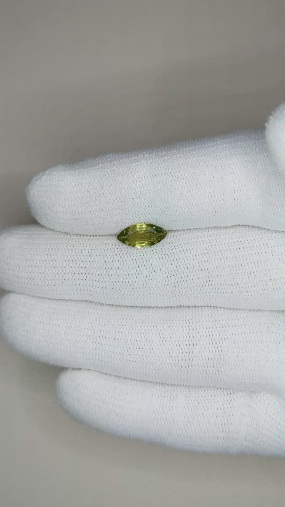 0.88 Ct. Green Sapphire from Ceylon (Sri Lanka) Size Video