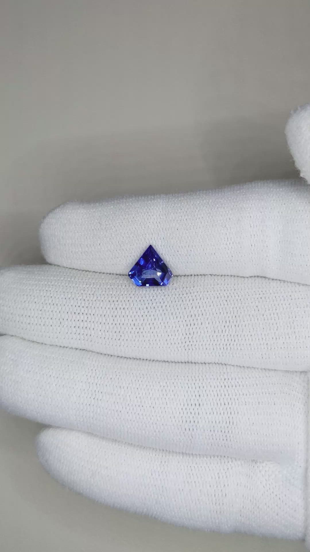 2.05 Ct. Blue Sapphire from Ceylon (Sri Lanka) Size Video