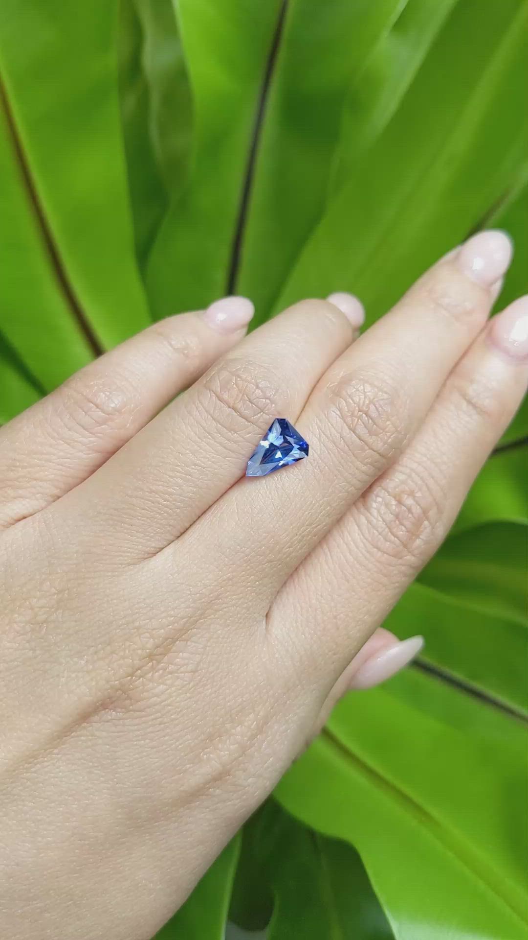 1.84 Ct. Blue Sapphire from Ceylon (Sri Lanka) Size Video