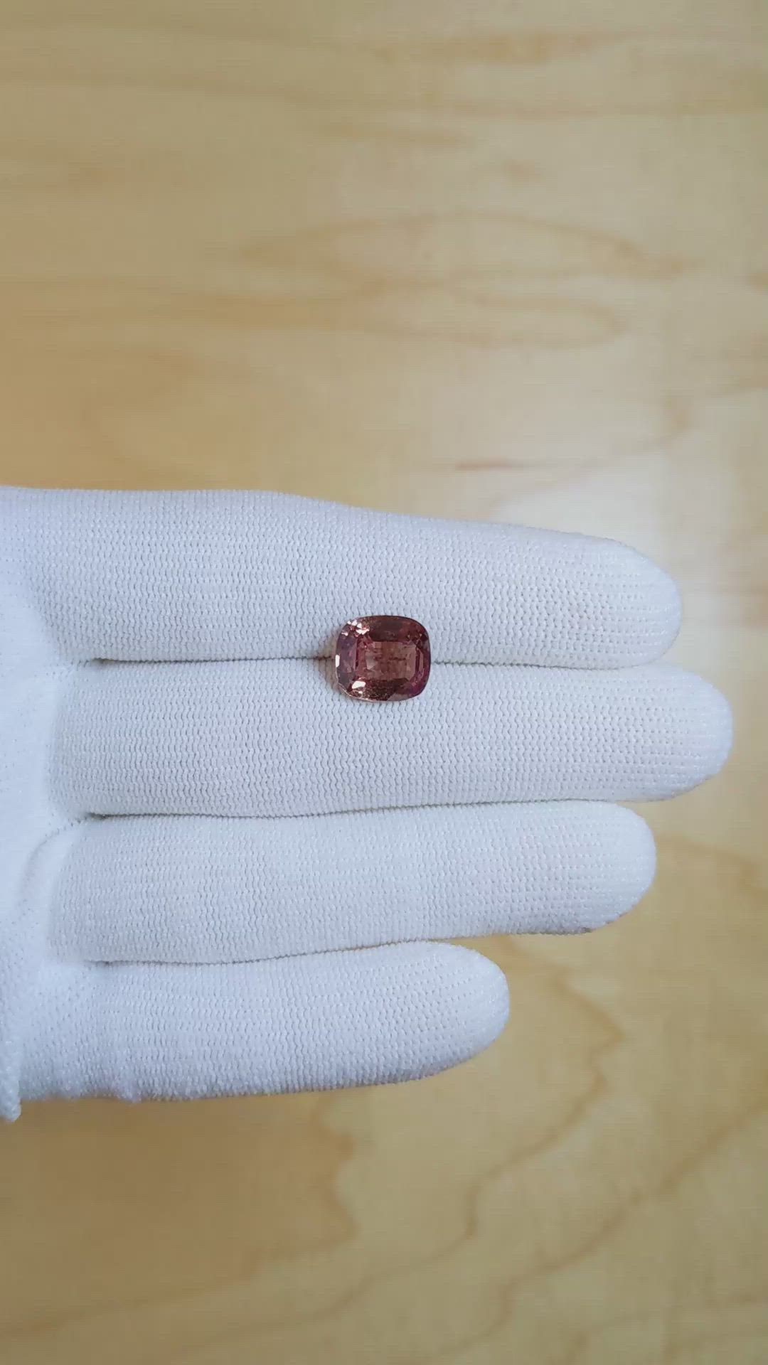 5.06 Ct. Orangish Brown Sapphire from Madagascar Size Video