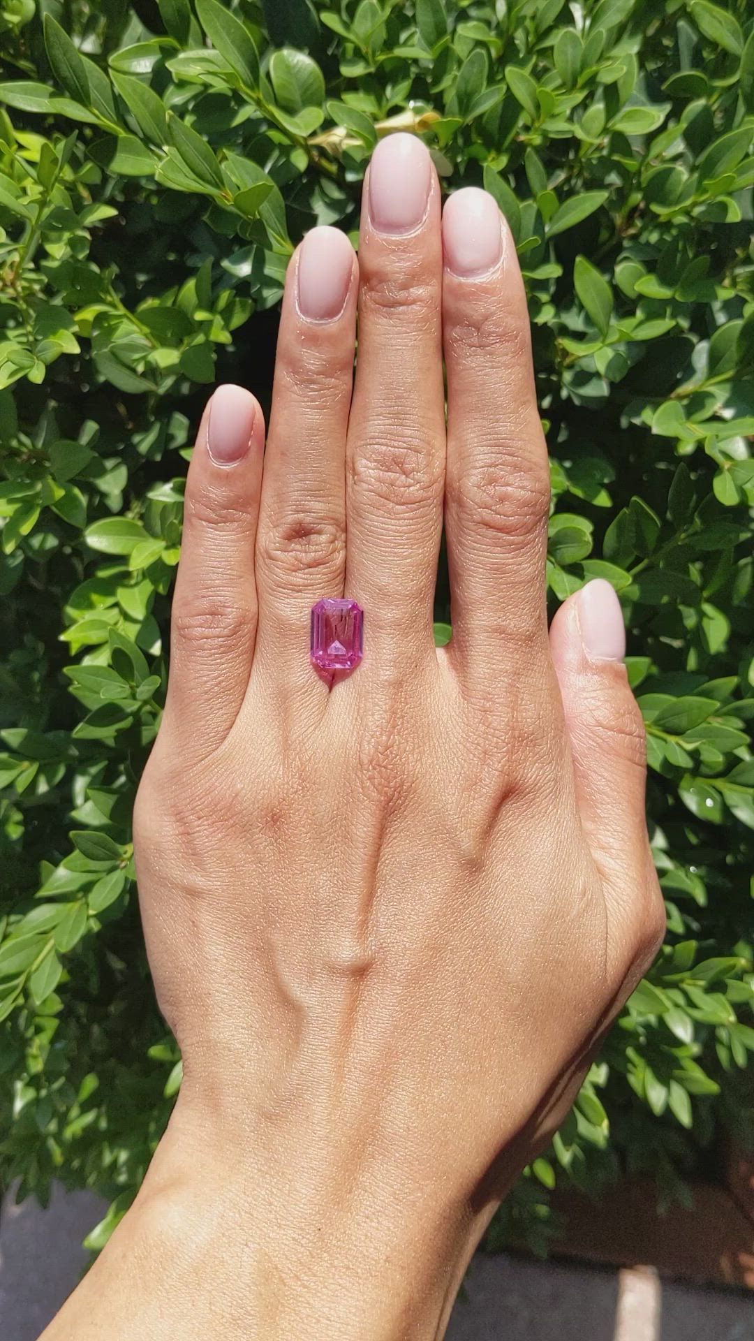 4.02 Ct. Pink Sapphire from Ceylon (Sri Lanka) Size Video