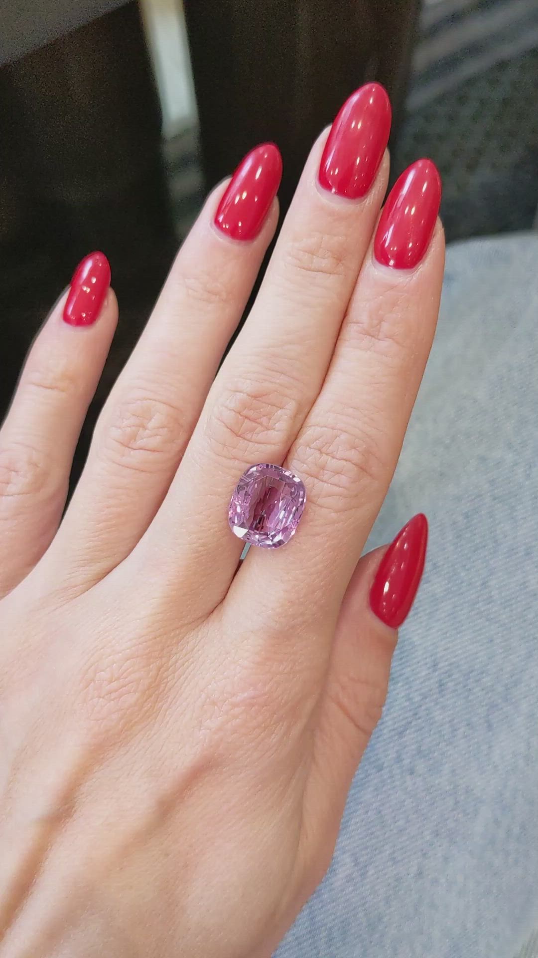 8.46 Ct. Pink Sapphire from Ceylon (Sri Lanka) Size Video