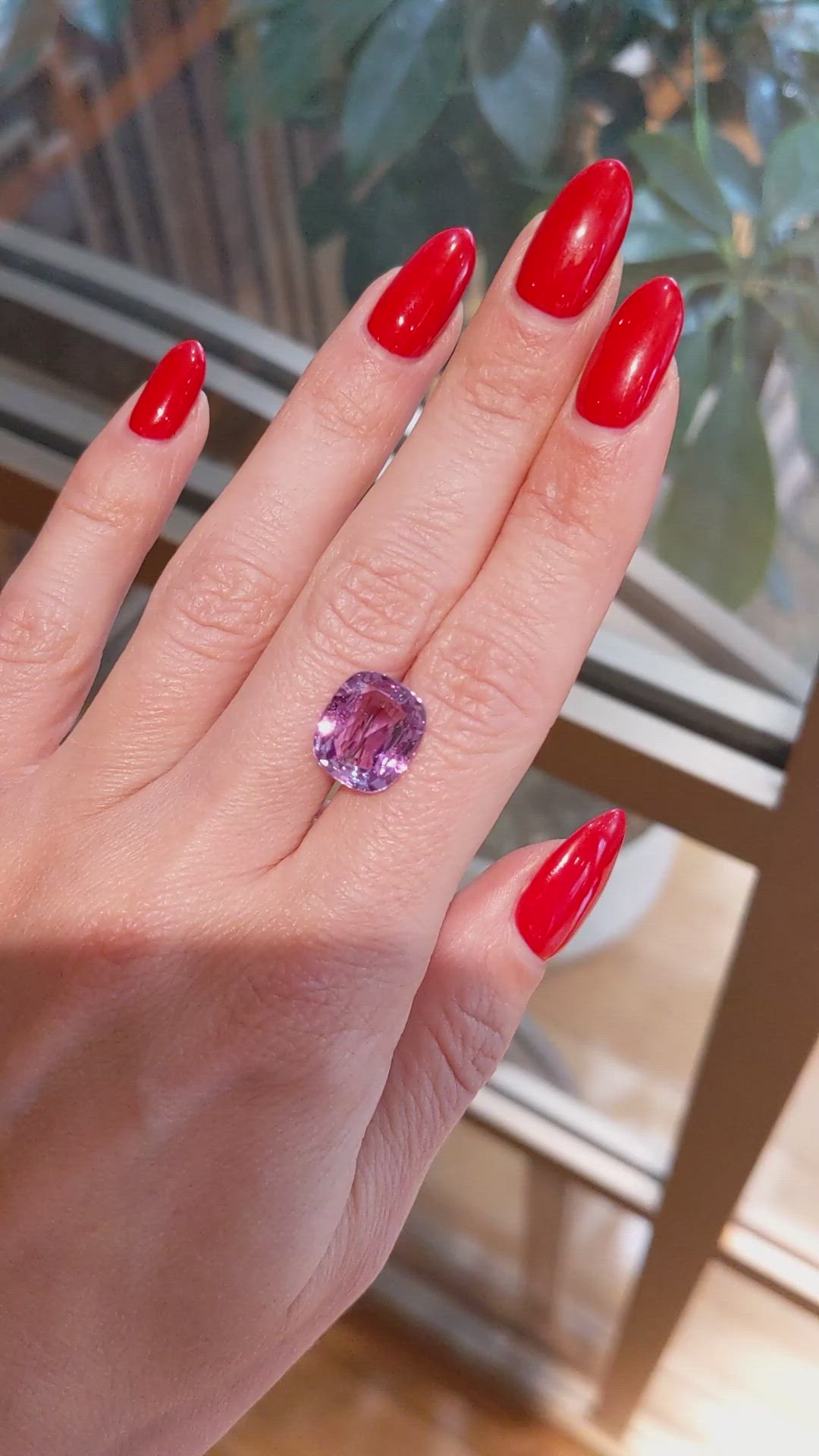 8.46 Ct. Pink Sapphire from Ceylon (Sri Lanka) Size Video