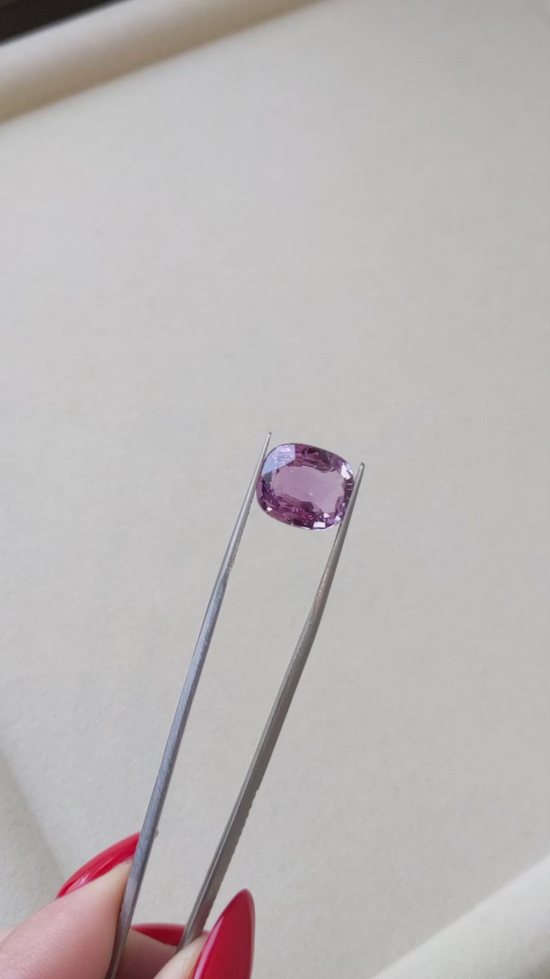 8.46 Ct. Pink Sapphire from Ceylon (Sri Lanka) Size Video