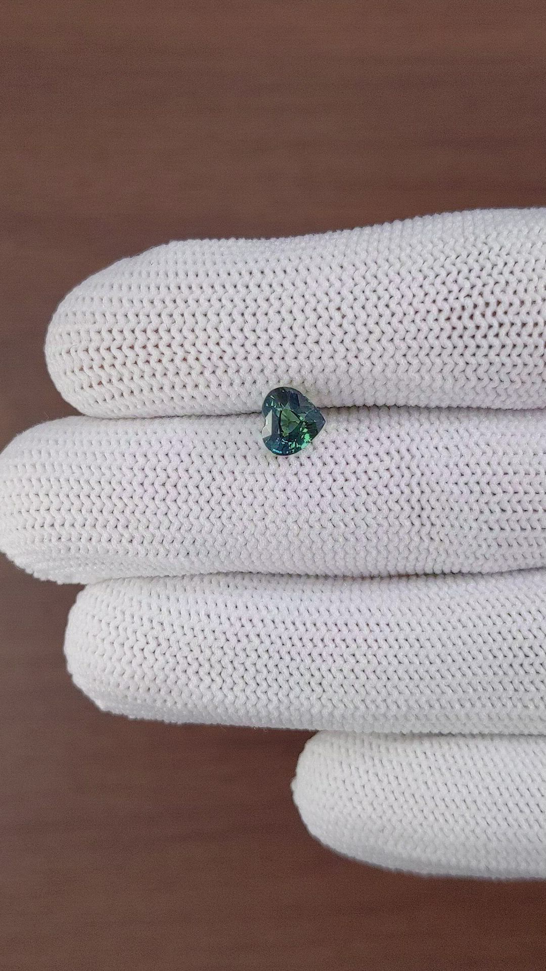 1.59 Ct. Bluish Green Sapphire from Africa Size Video