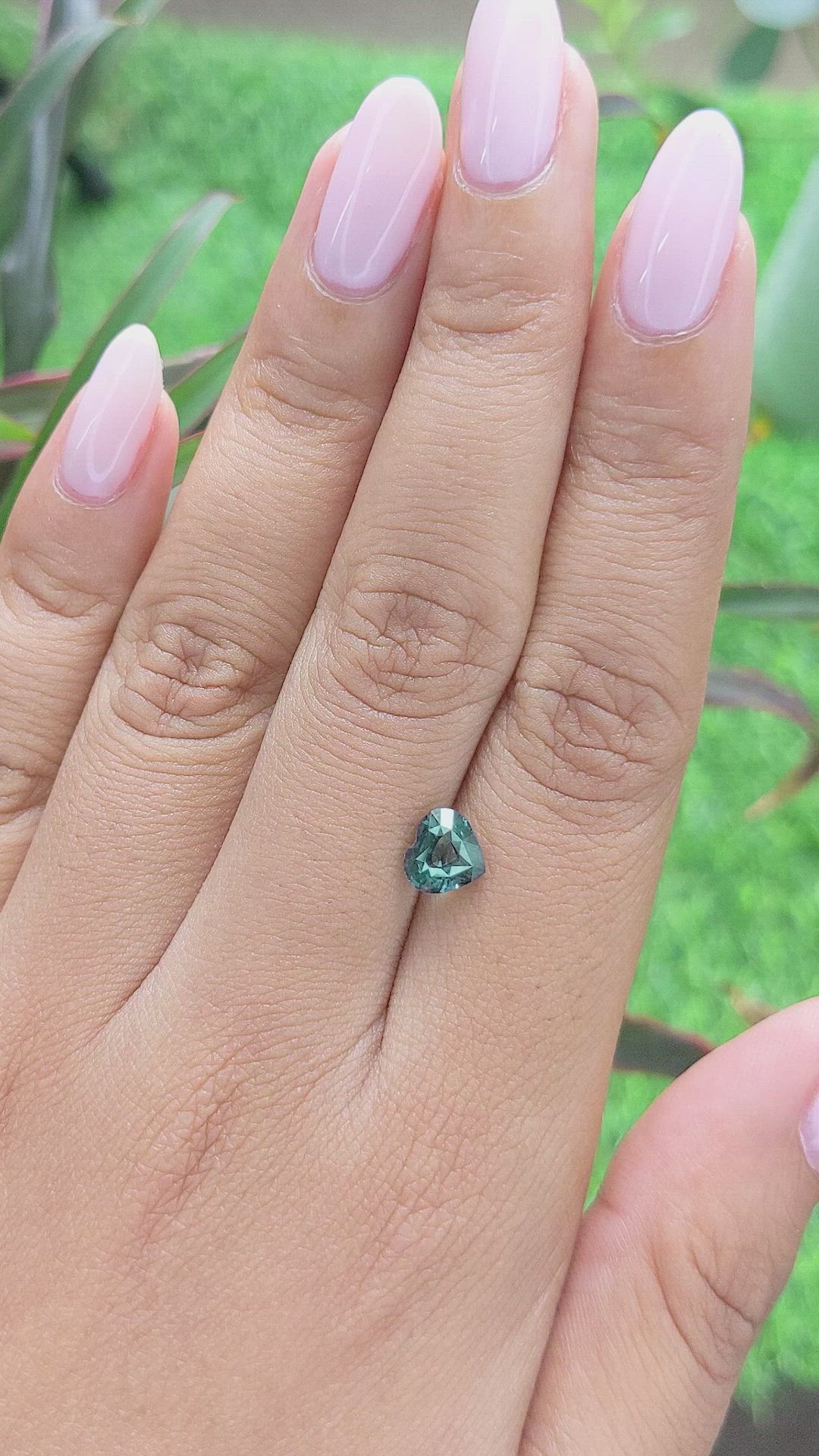 1.59 Ct. Bluish Green Sapphire from Africa Size Video