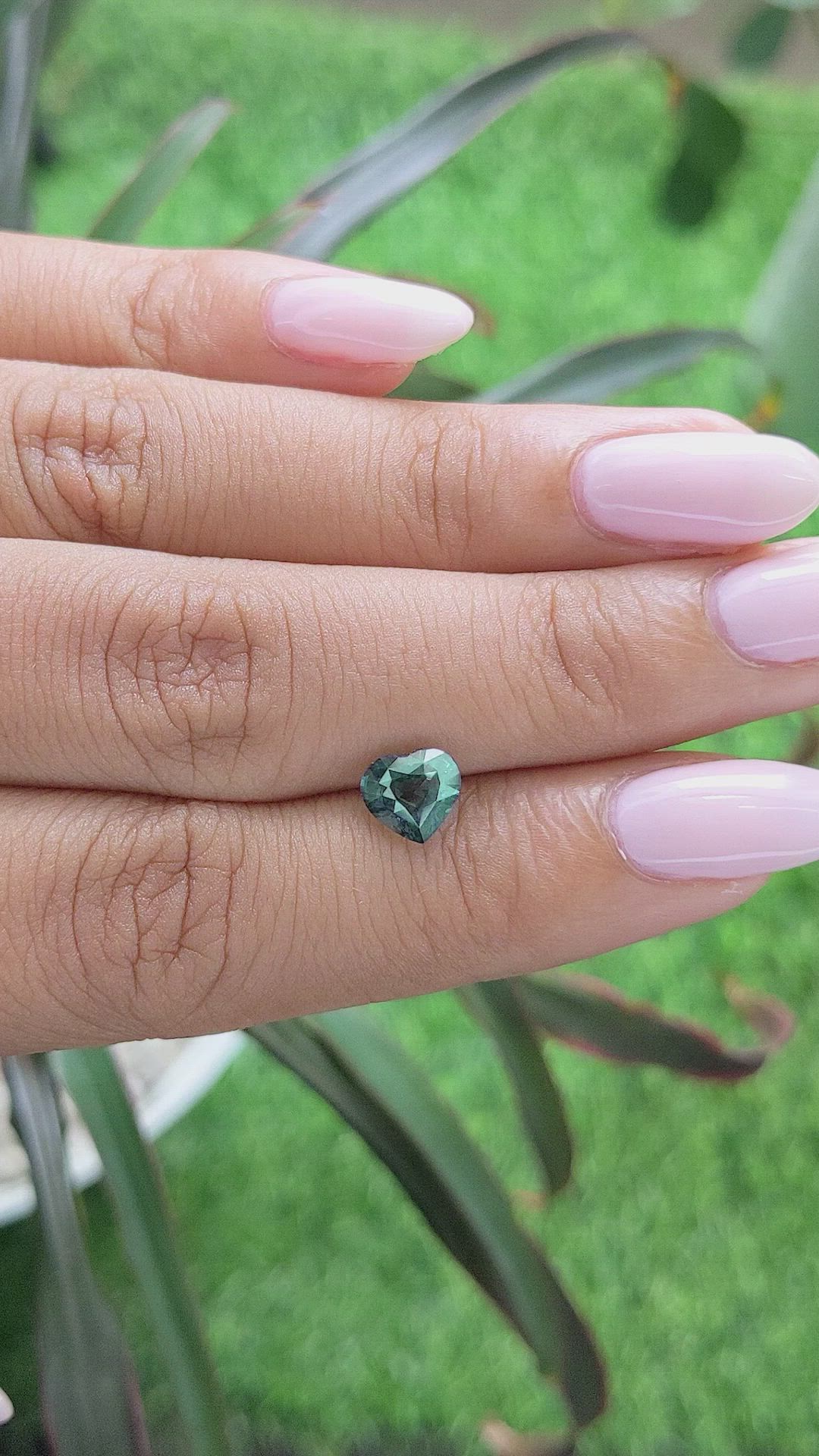 1.59 Ct. Bluish Green Sapphire from Africa Size Video