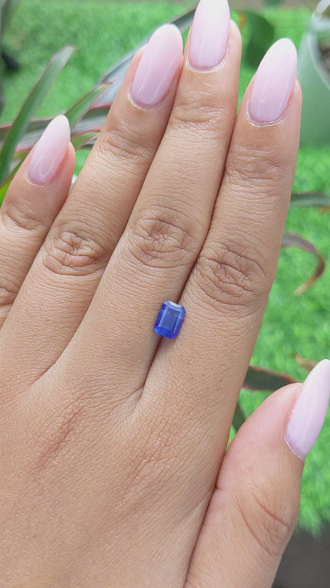 1.30 Ct. Blue Sapphire from Africa Size Video