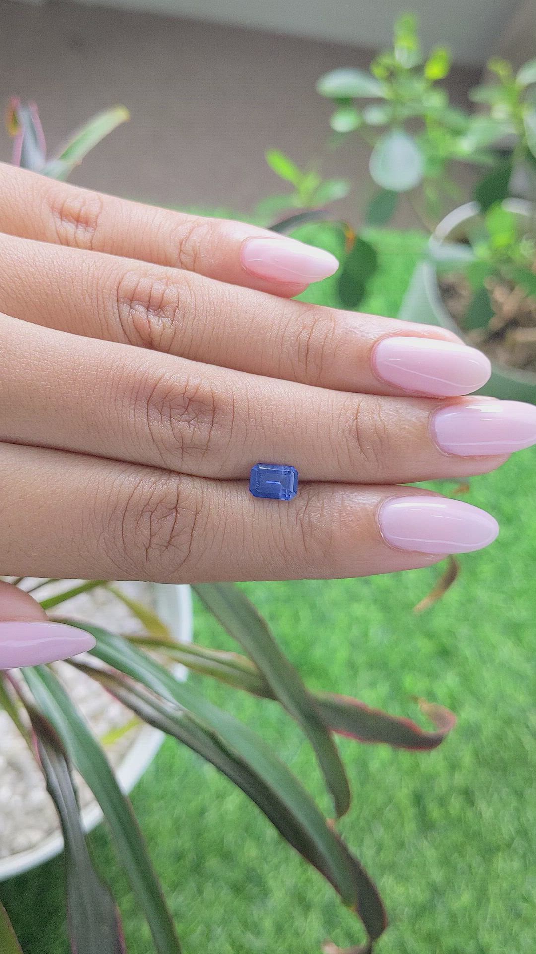 1.30 Ct. Blue Sapphire from Africa Size Video