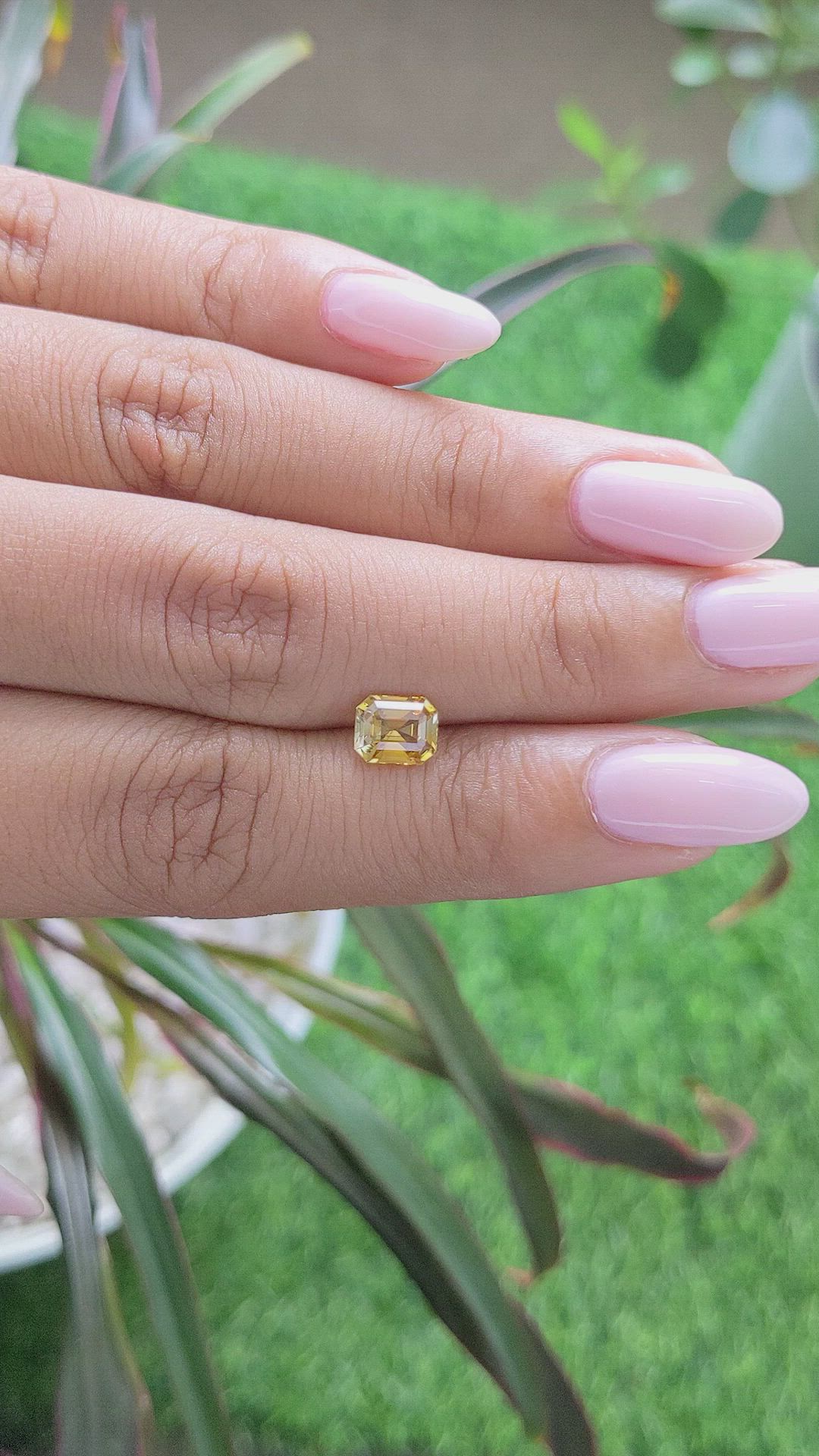 1.26 Ct. Orangish Yellow Sapphire from Africa Size Video