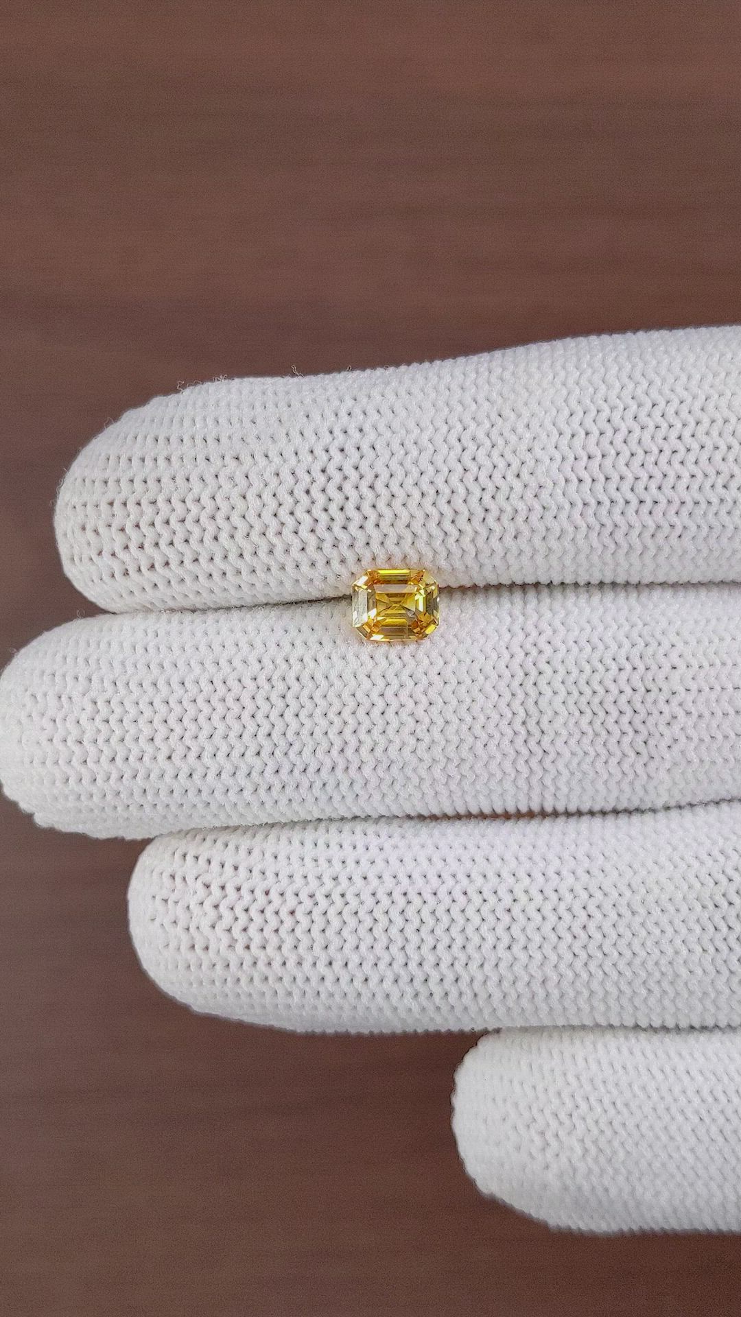 1.26 Ct. Orangish Yellow Sapphire from Africa Size Video