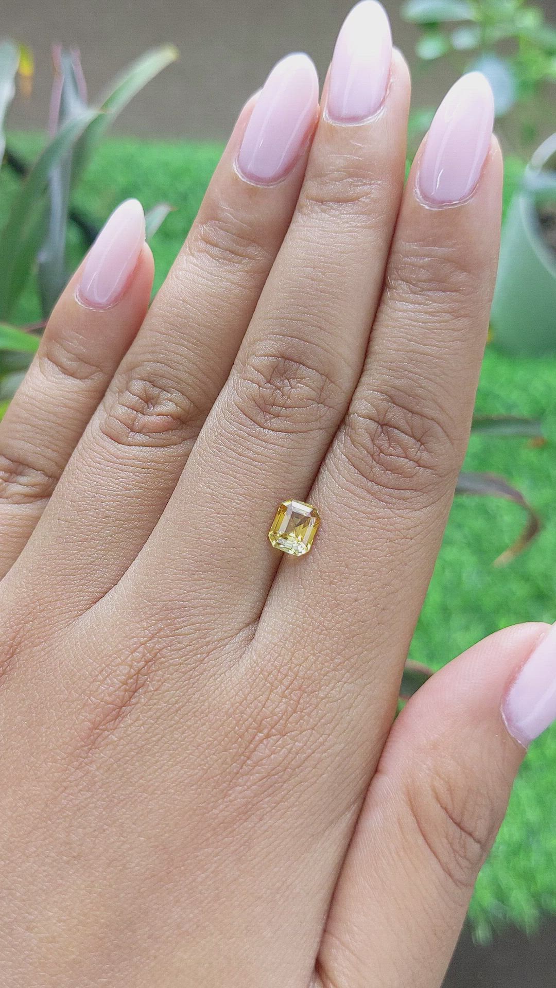 1.26 Ct. Orangish Yellow Sapphire from Africa Size Video