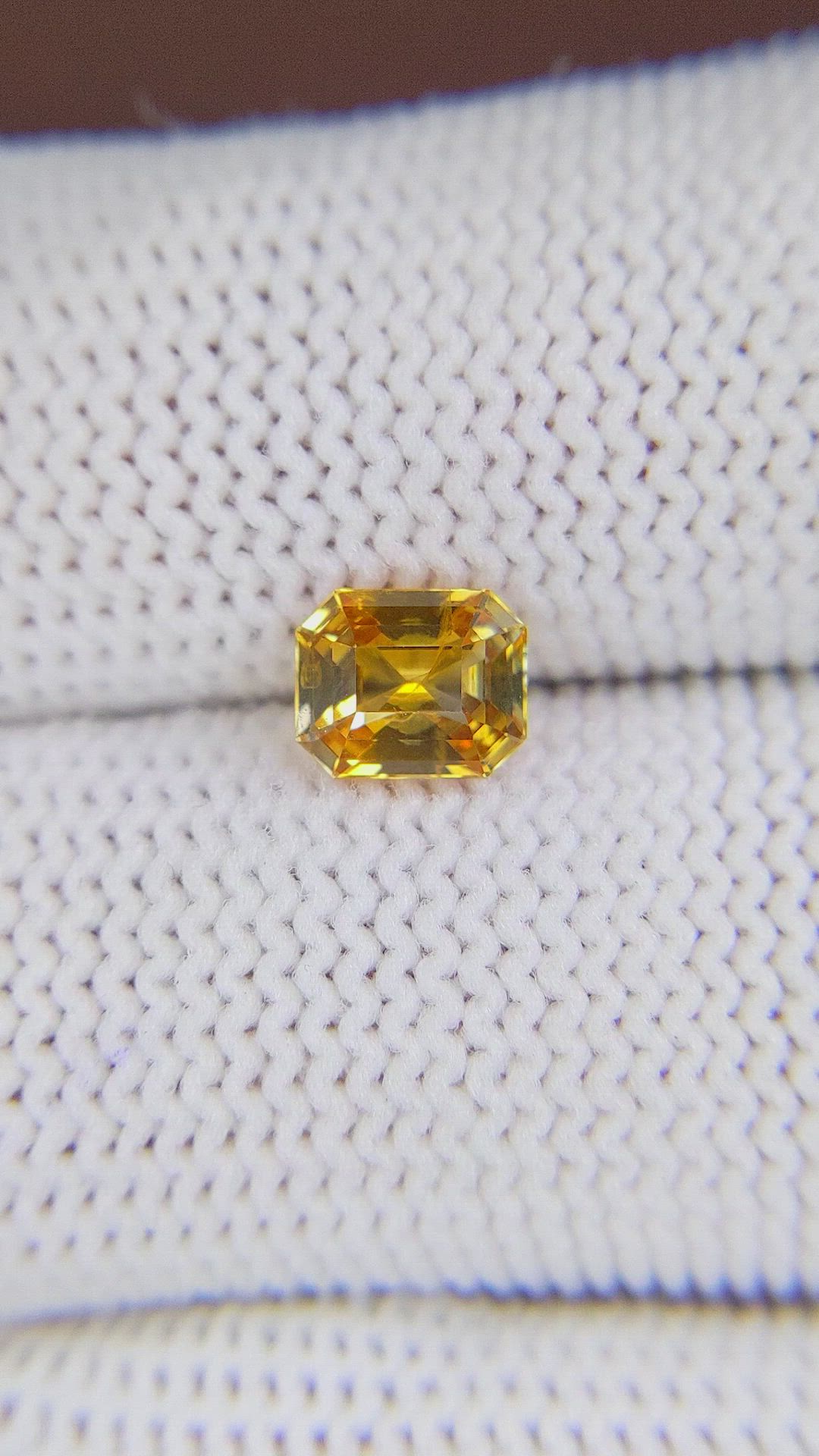 1.26 Ct. Orangish Yellow Sapphire from Africa Size Video