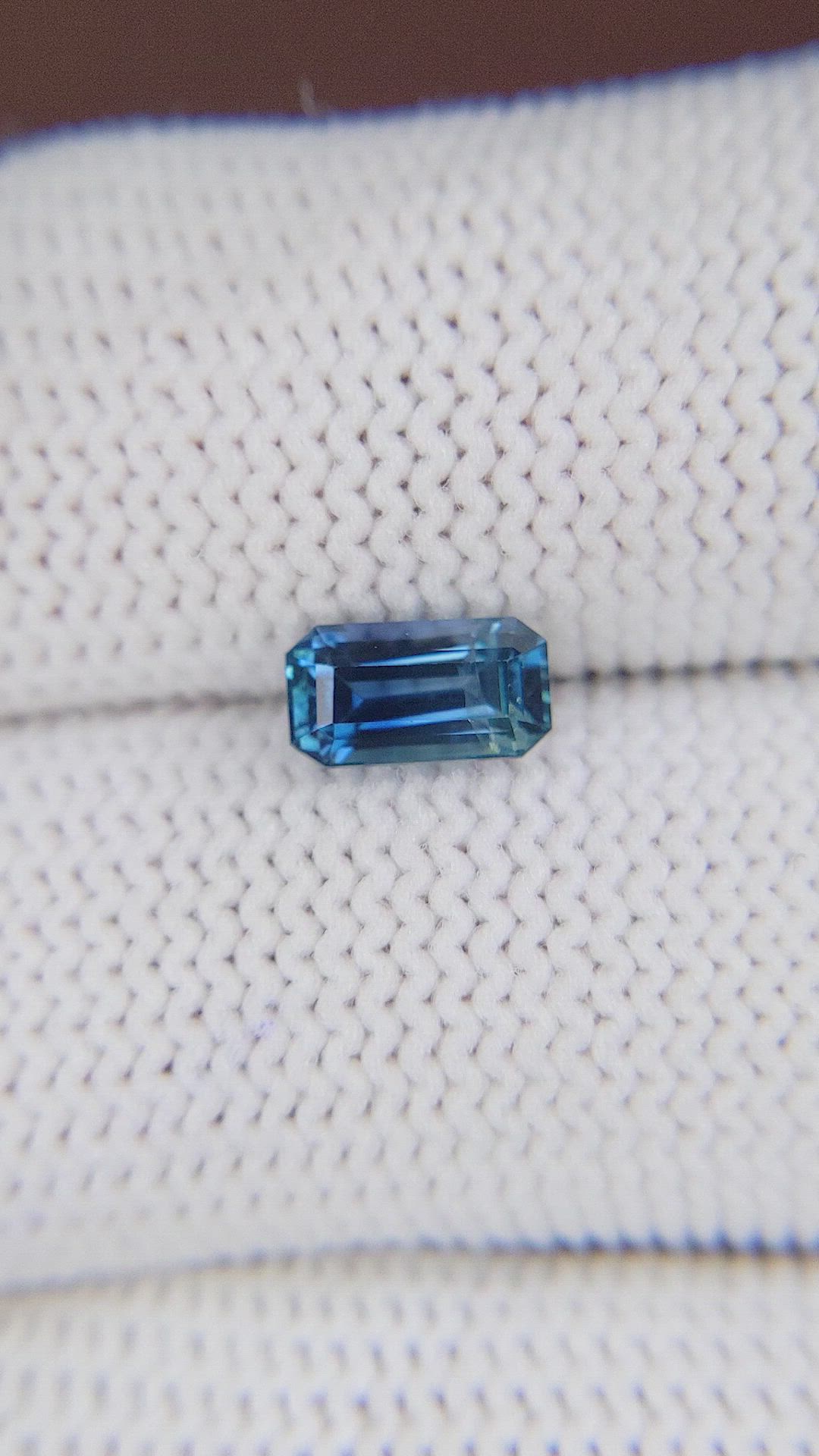 1.18 Ct. Greenish Blue Sapphire from Africa Size Video