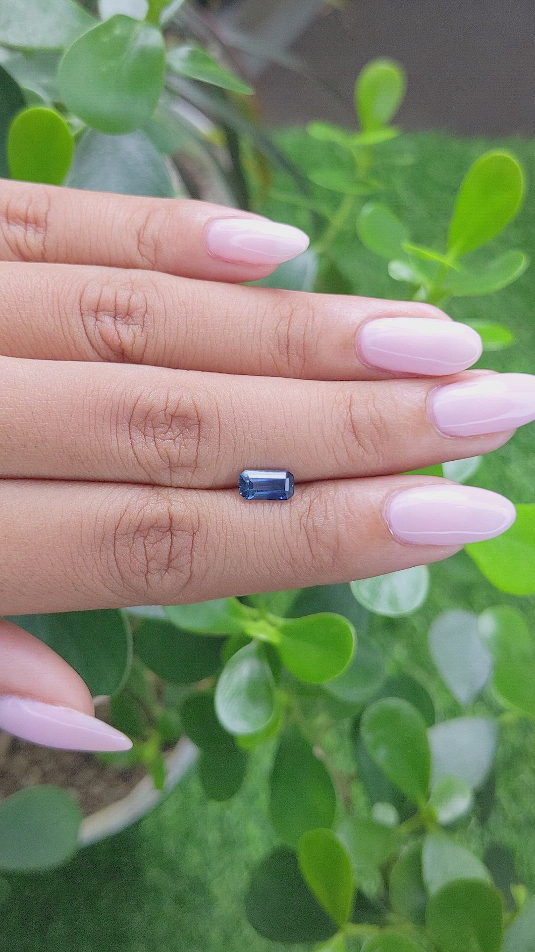 1.18 Ct. Greenish Blue Sapphire from Africa Size Video