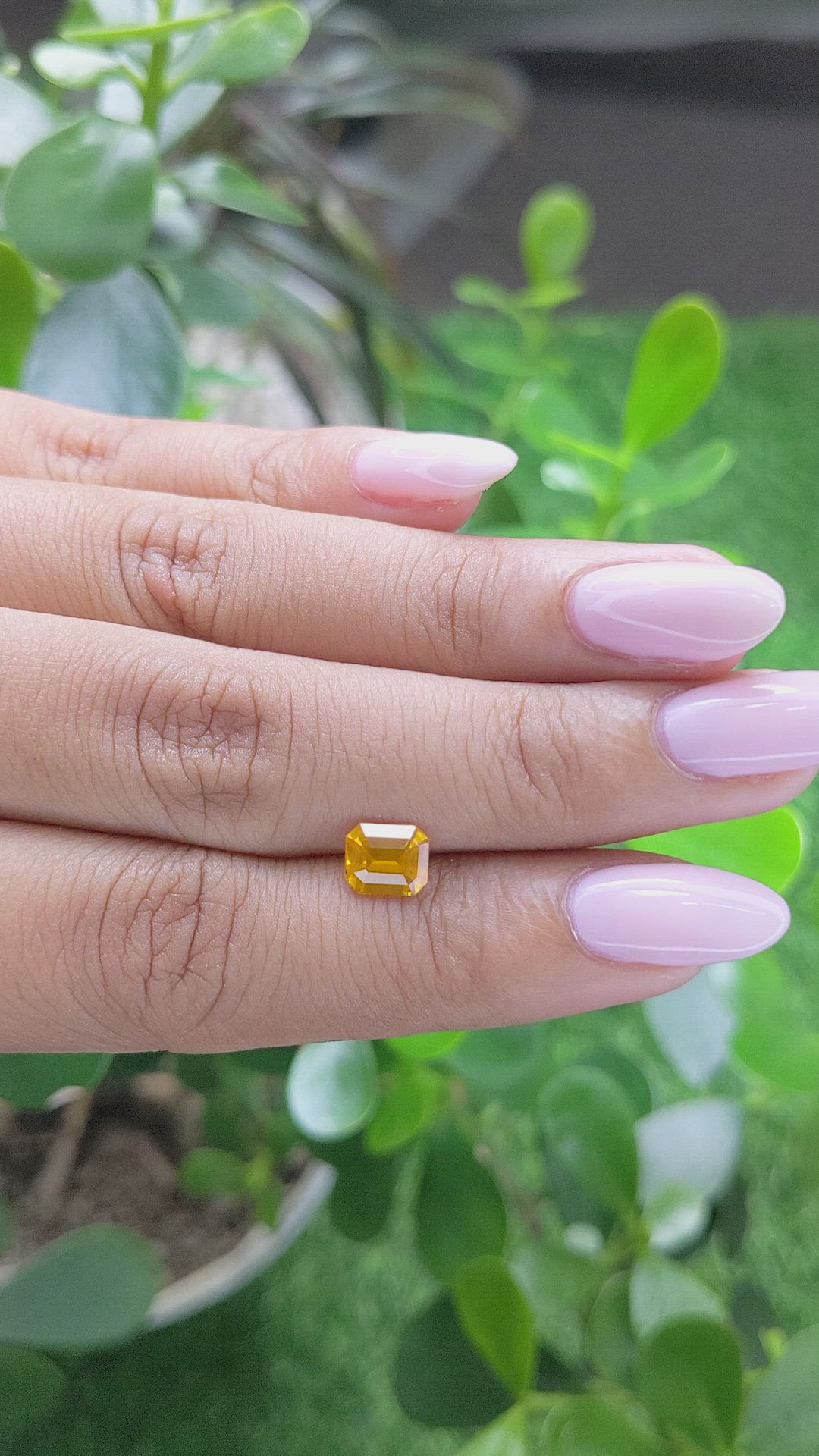 1.41 Ct. Yellowish Orange Sapphire from Africa Size Video