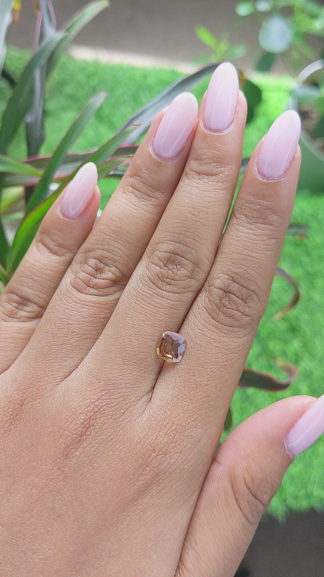1.28 Ct. Greenish Brown Sapphire from Africa Size Video