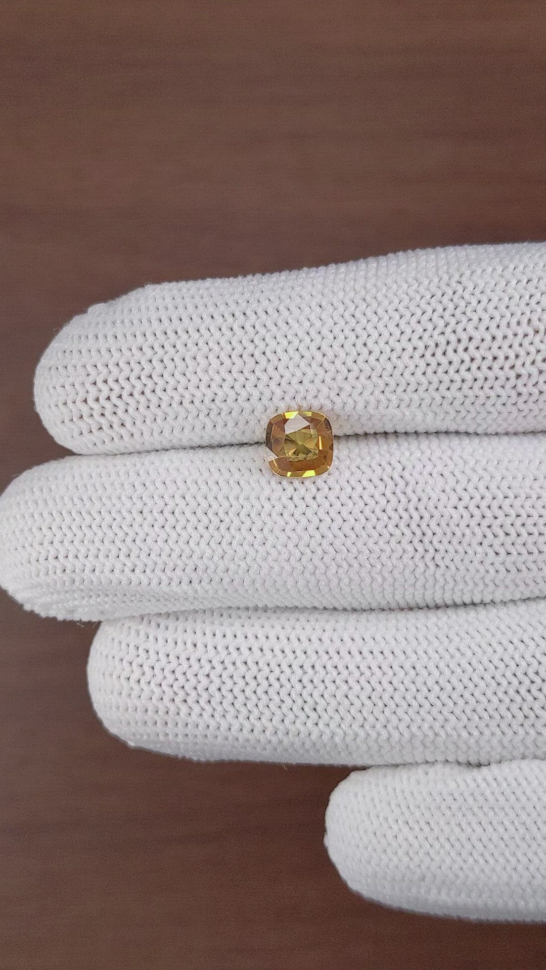 1.28 Ct. Greenish Brown Sapphire from Africa Size Video