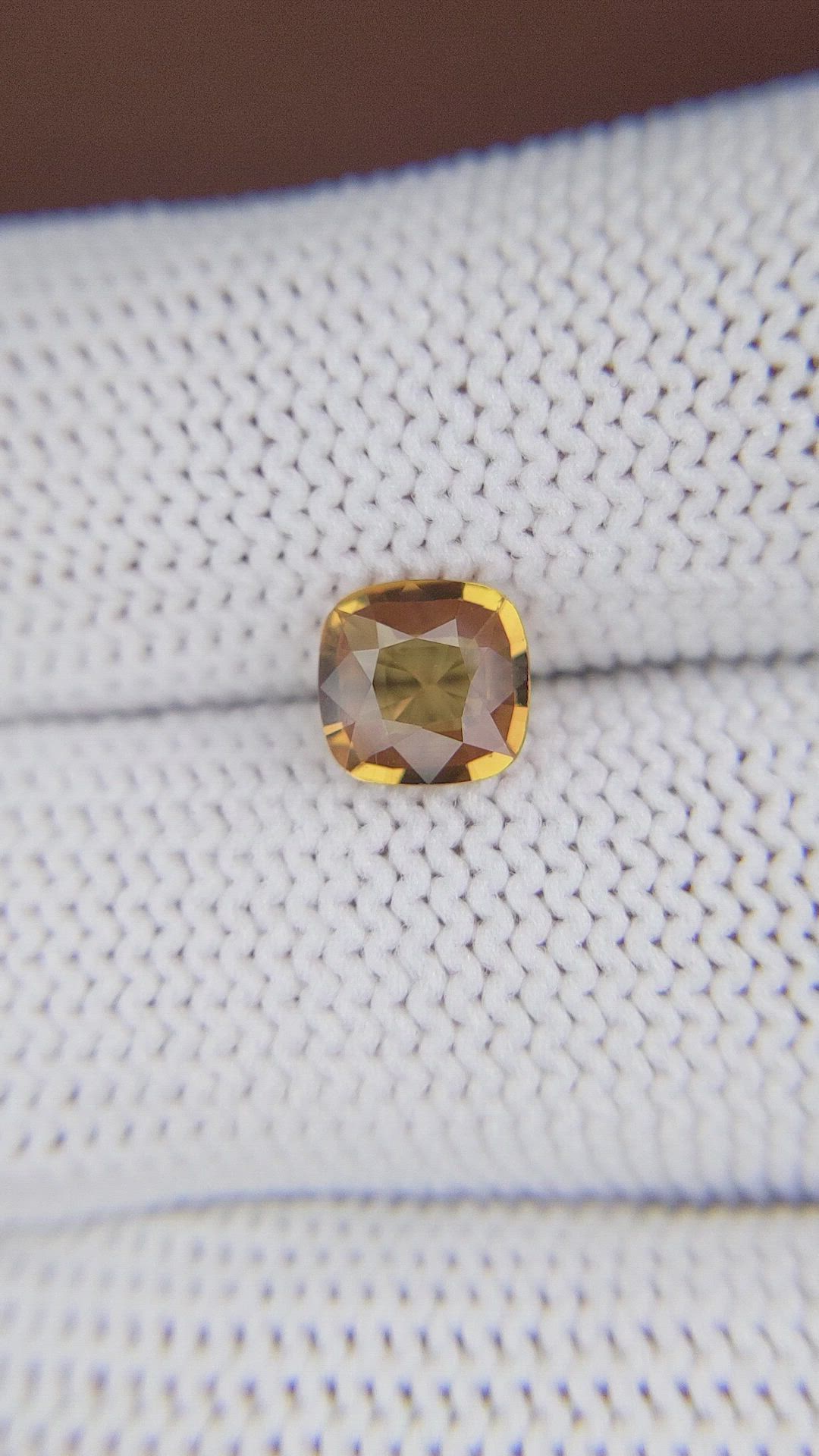 1.28 Ct. Greenish Brown Sapphire from Africa Size Video
