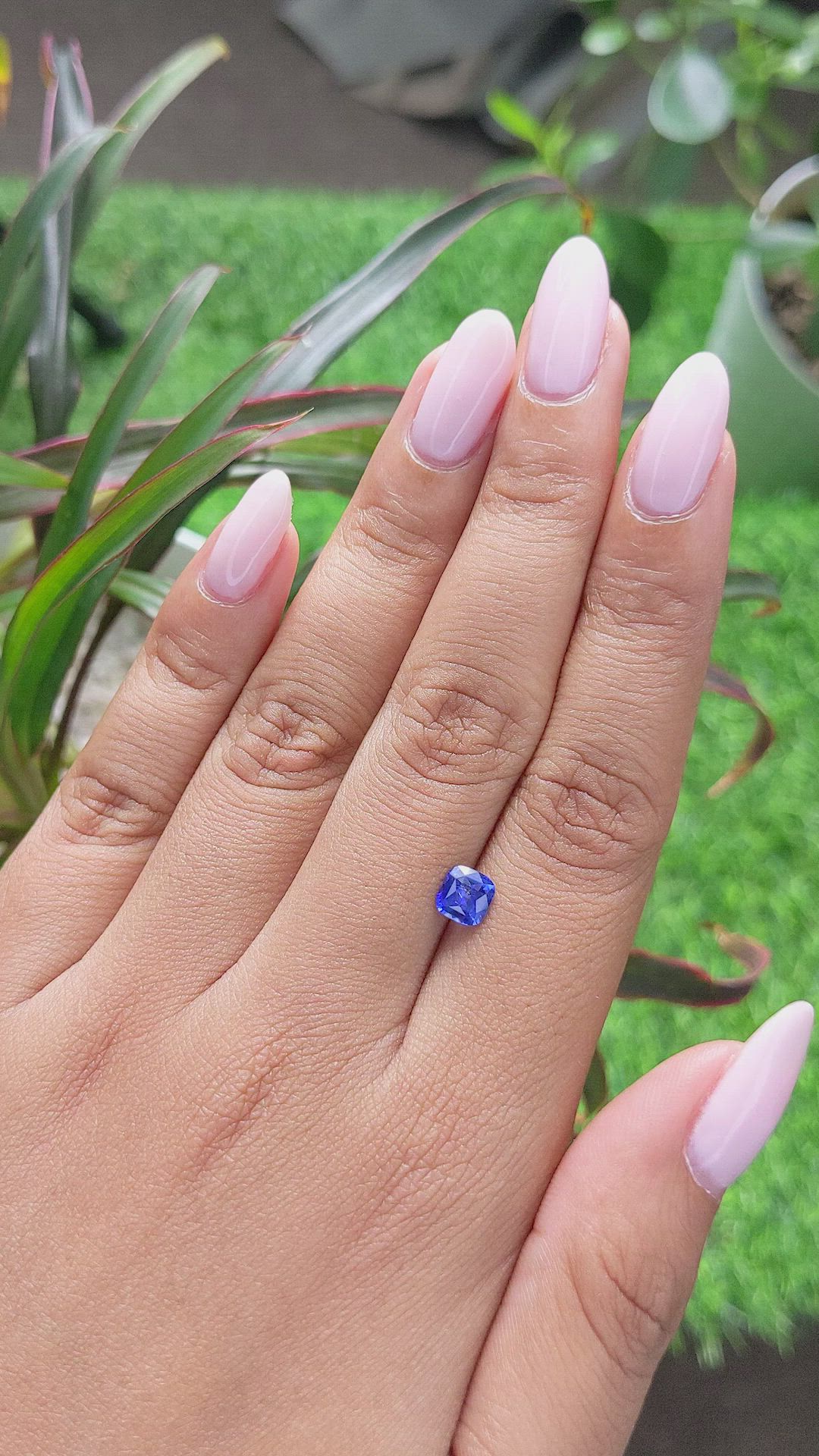 0.88 Ct. Blue Sapphire from Africa Size Video
