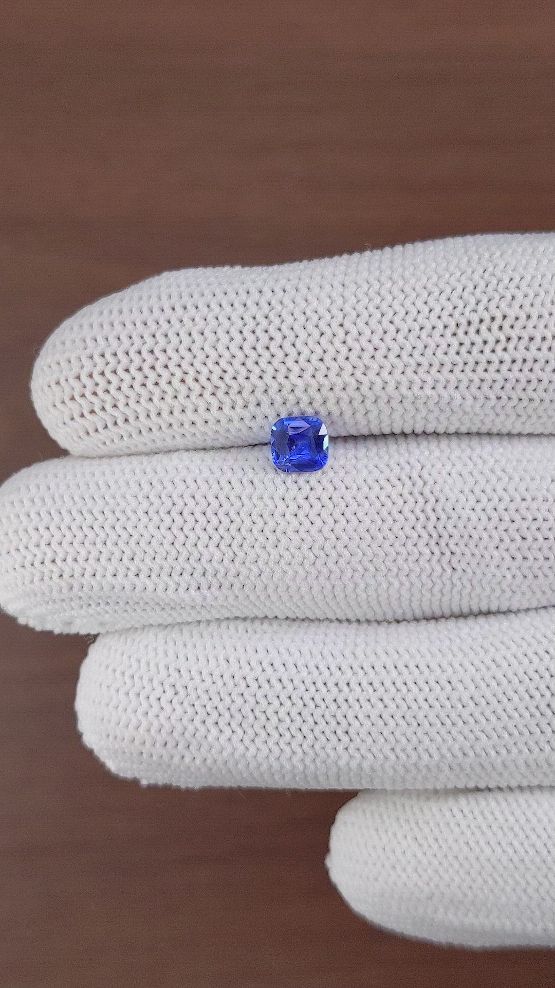 0.88 Ct. Blue Sapphire from Africa Size Video