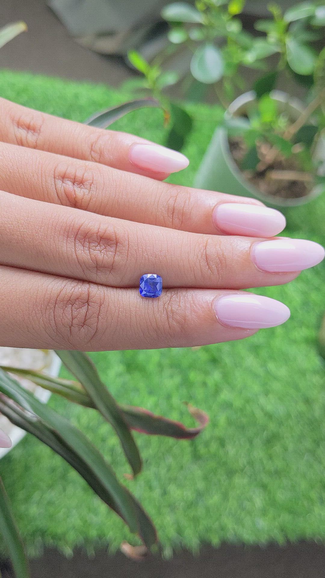 0.88 Ct. Blue Sapphire from Africa Size Video