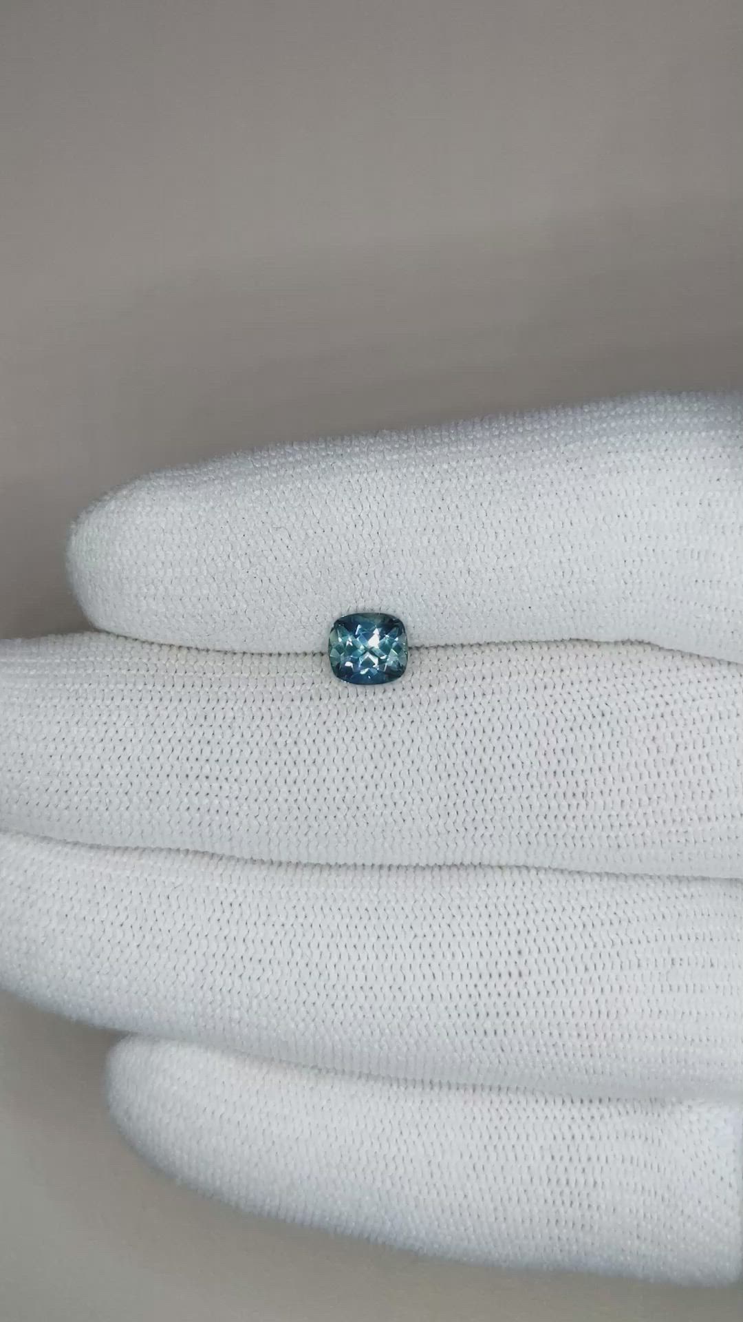 1.05 Ct. Greenish Blue Sapphire from Montana Size Video